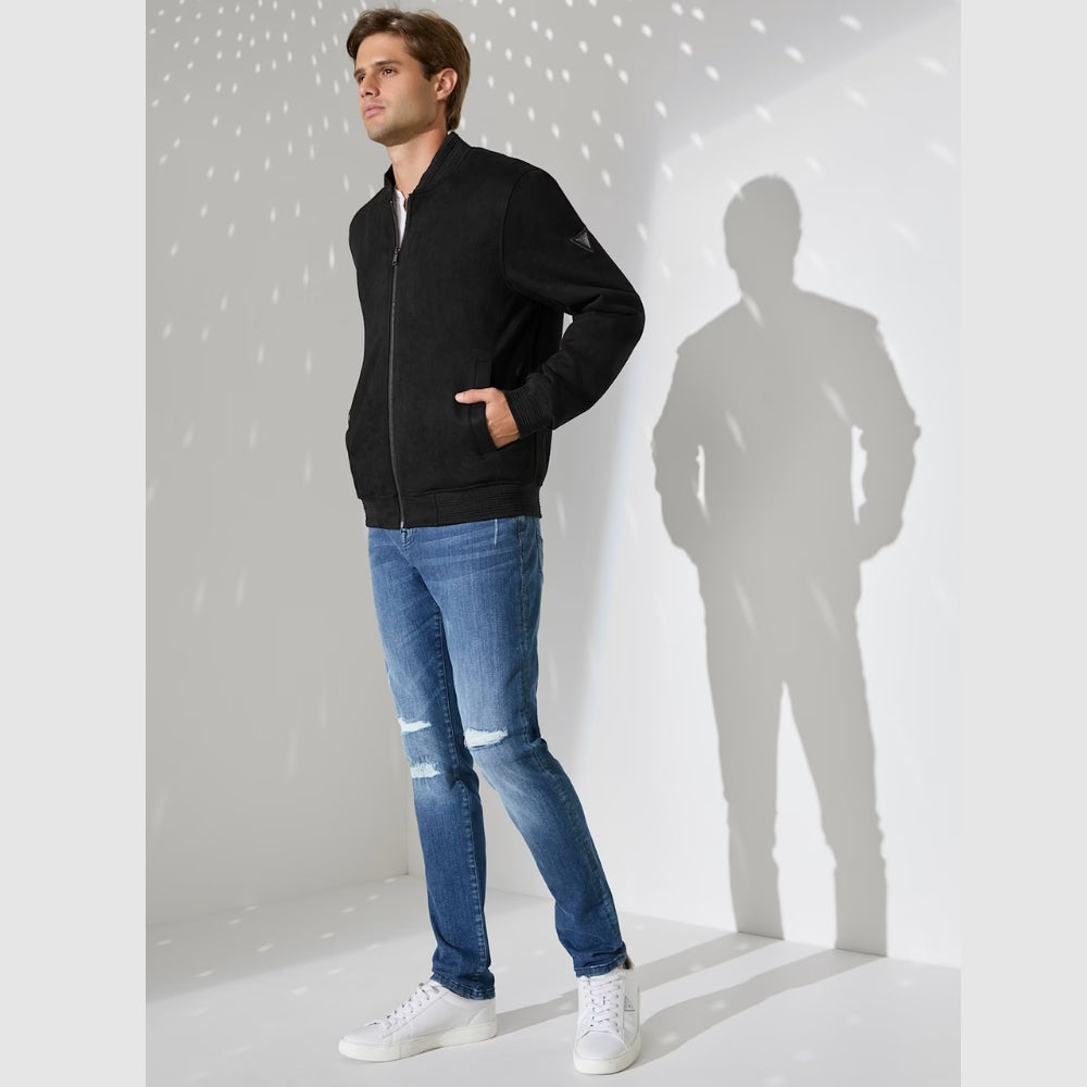 Black Grover Faux-Suede Jacket