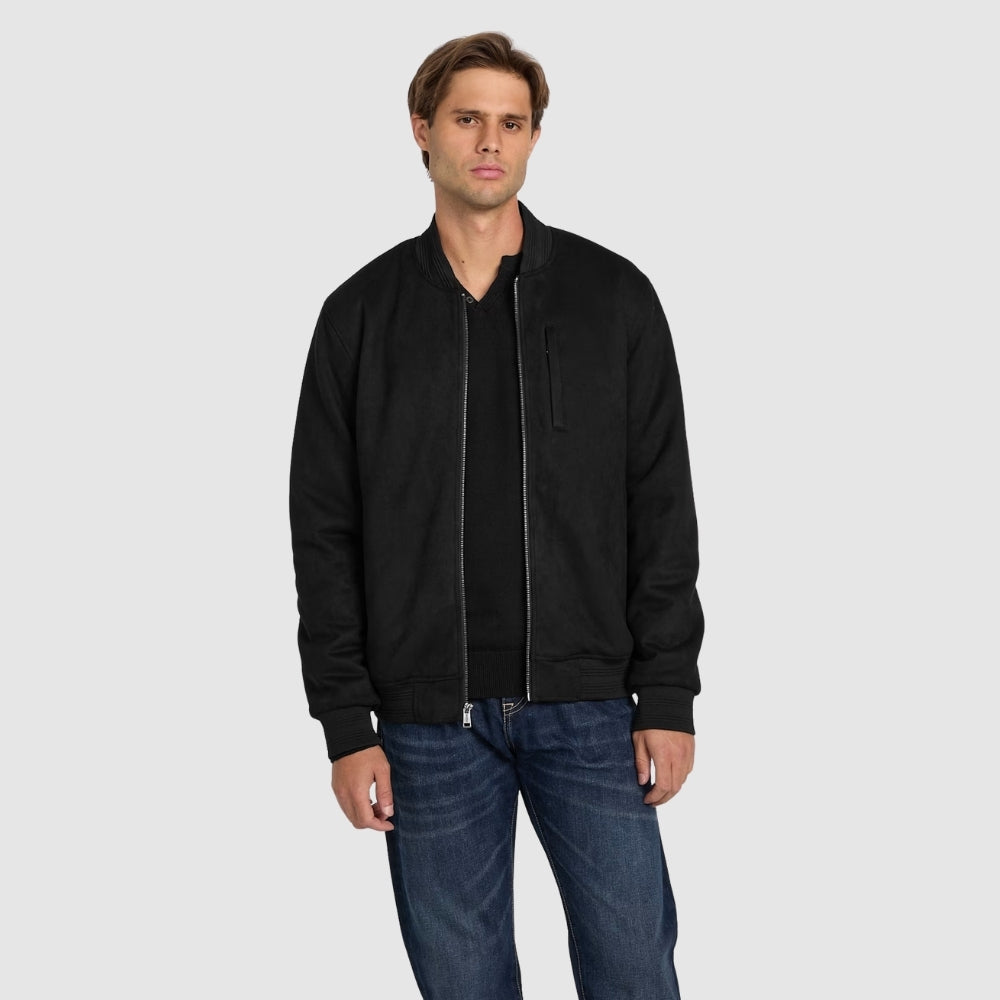 Black Grover Faux-Suede Jacket