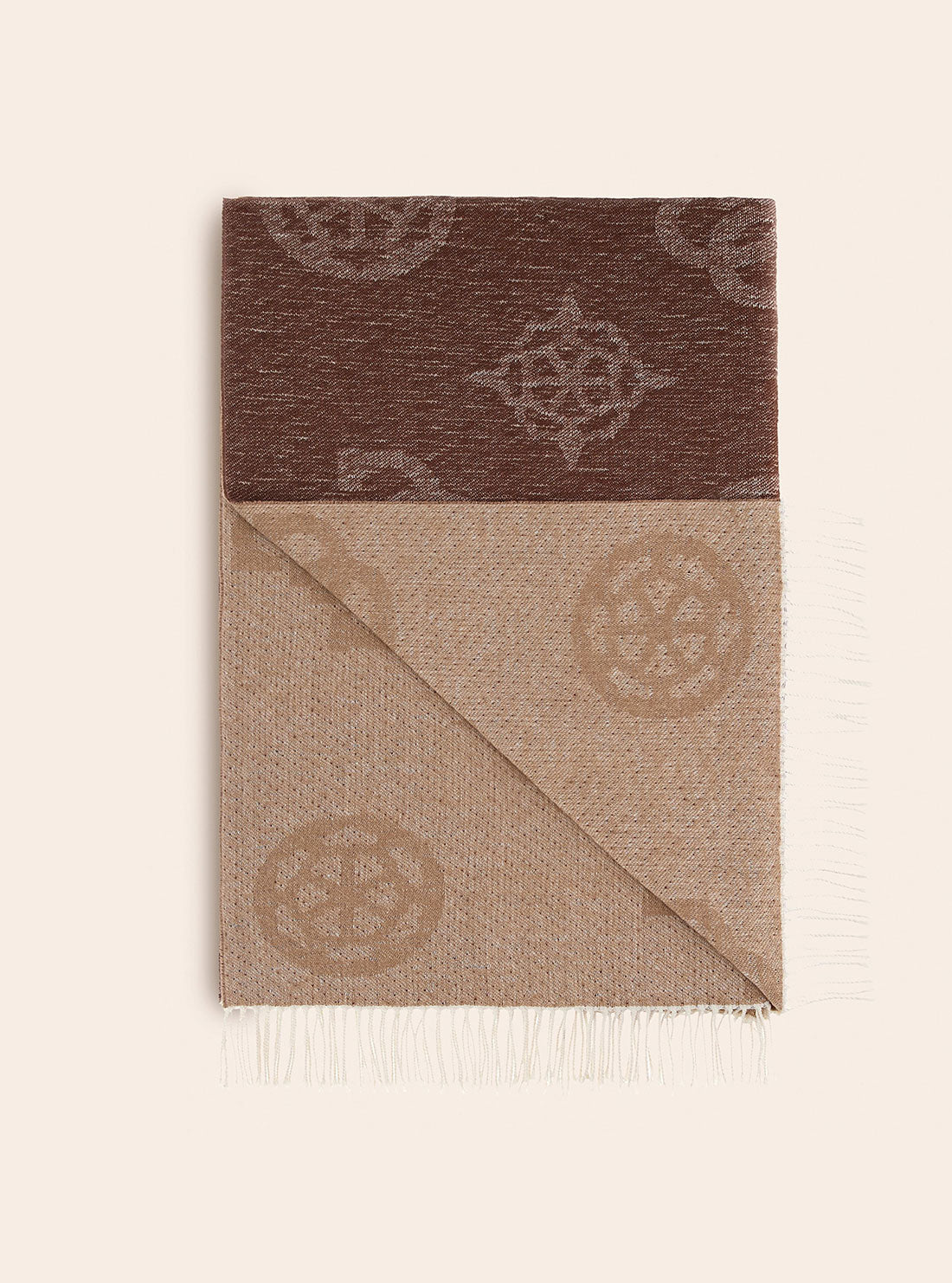 Brown Logo Peony Blanket