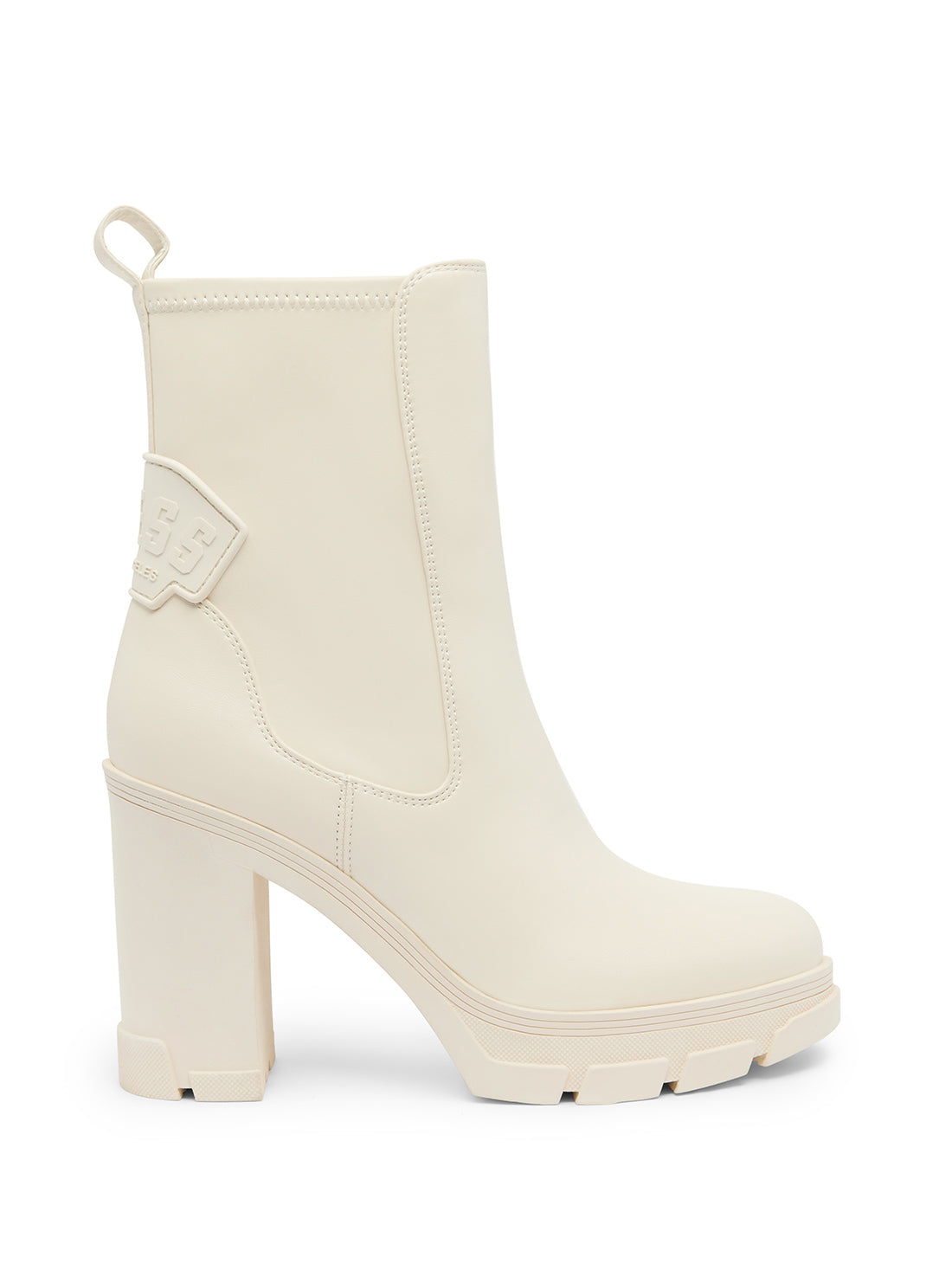 GUESS White Xeno Platform Boots side view