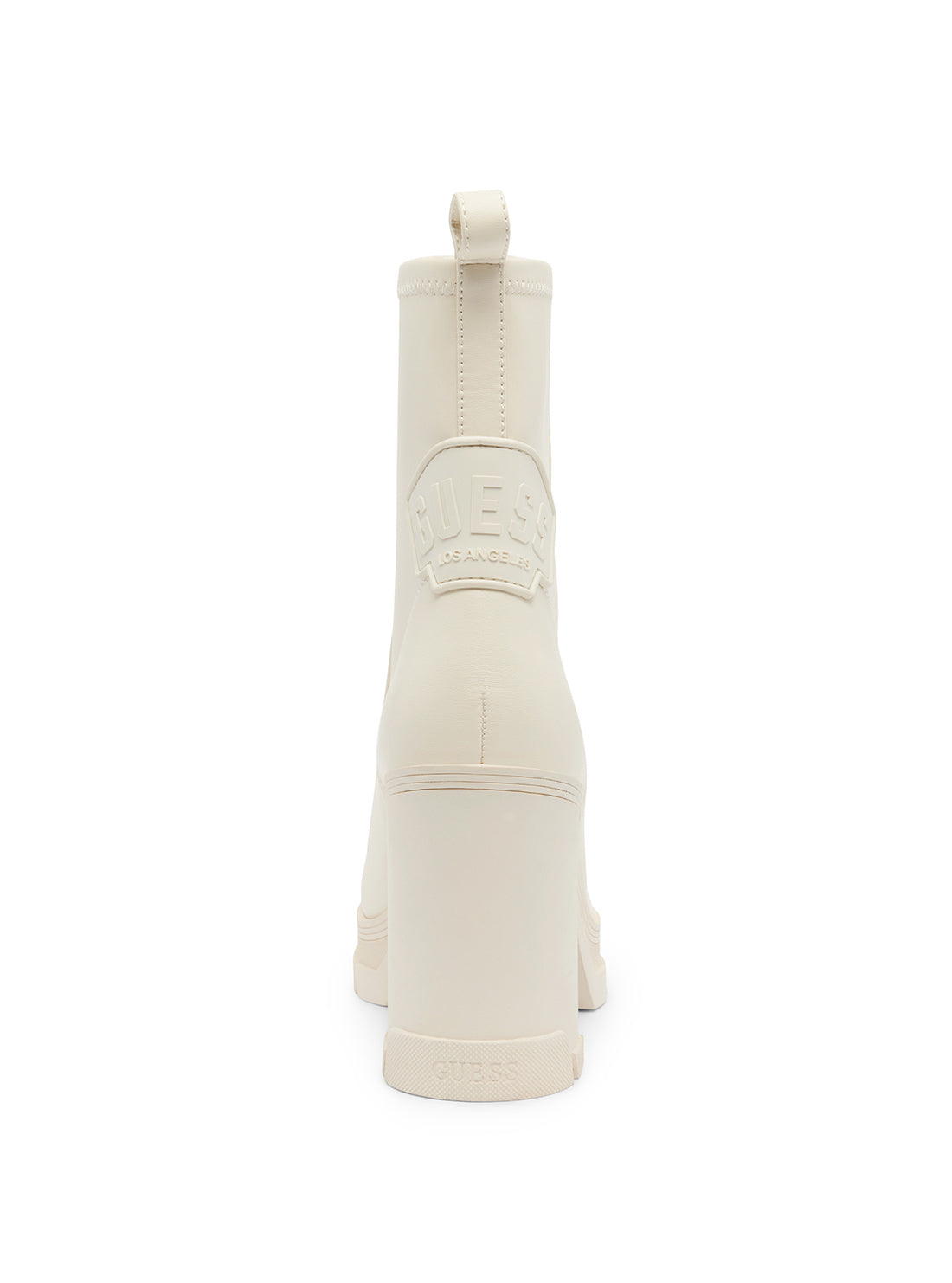 GUESS White Xeno Platform Boots back view