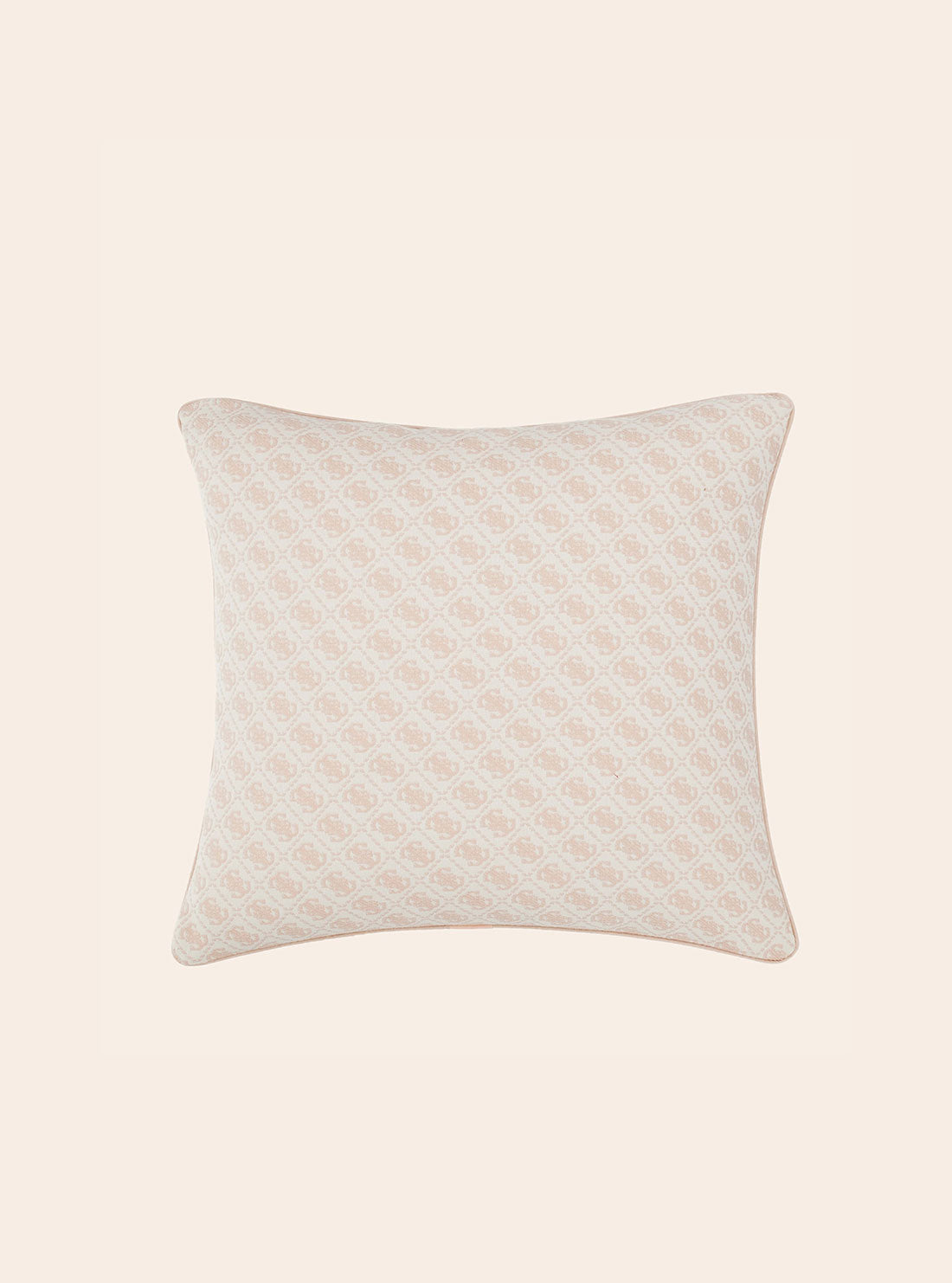 Beige Logo Jacquard Cushions