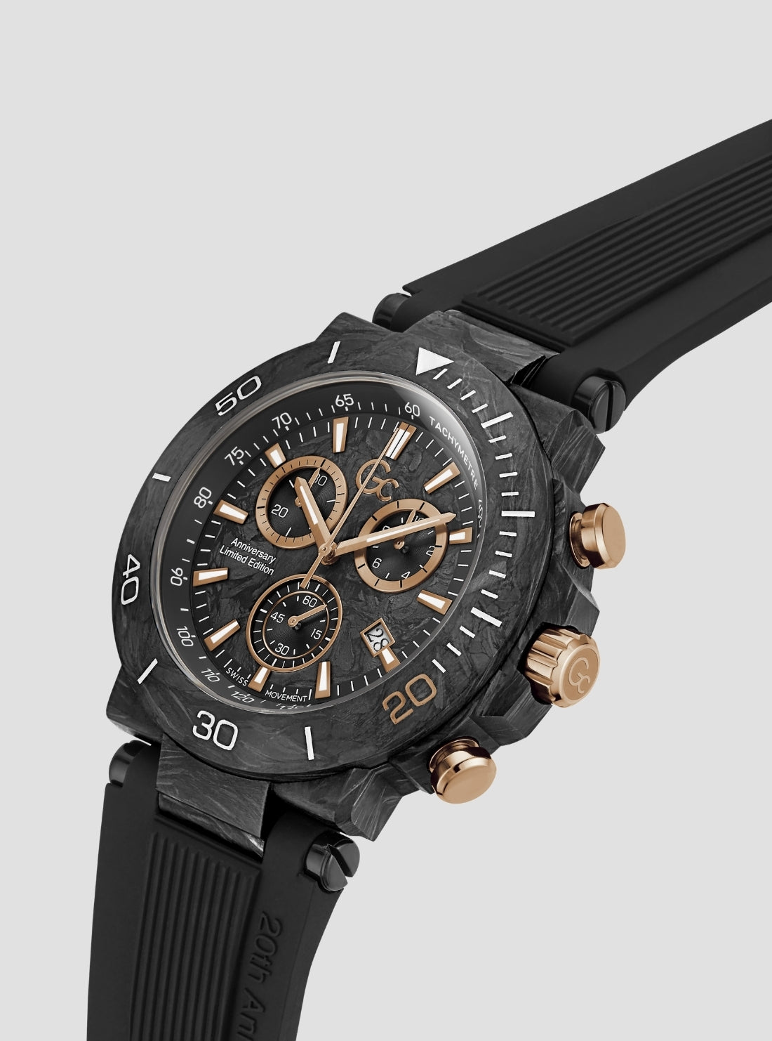 GUESS Accessories Black GC Specials Chronograph Watch Y70011G2 Side View2