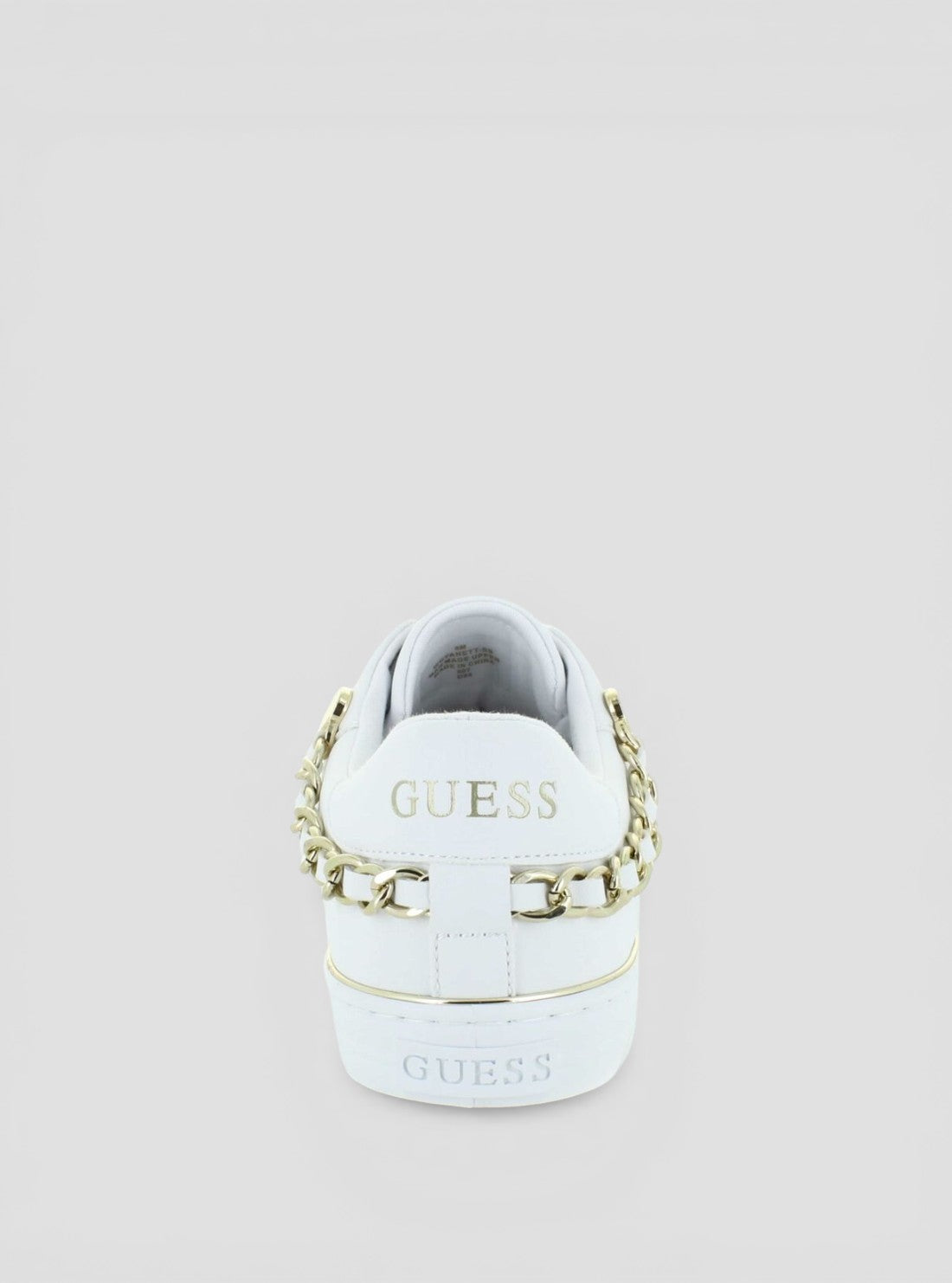 GUESS Womens White Yanett Low-Top Sneakers YANETT Back View
