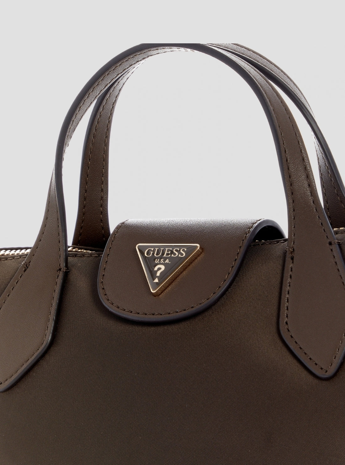 GUESS Womens Brown Hayley Mini Tote Bag YG324476 Detail View