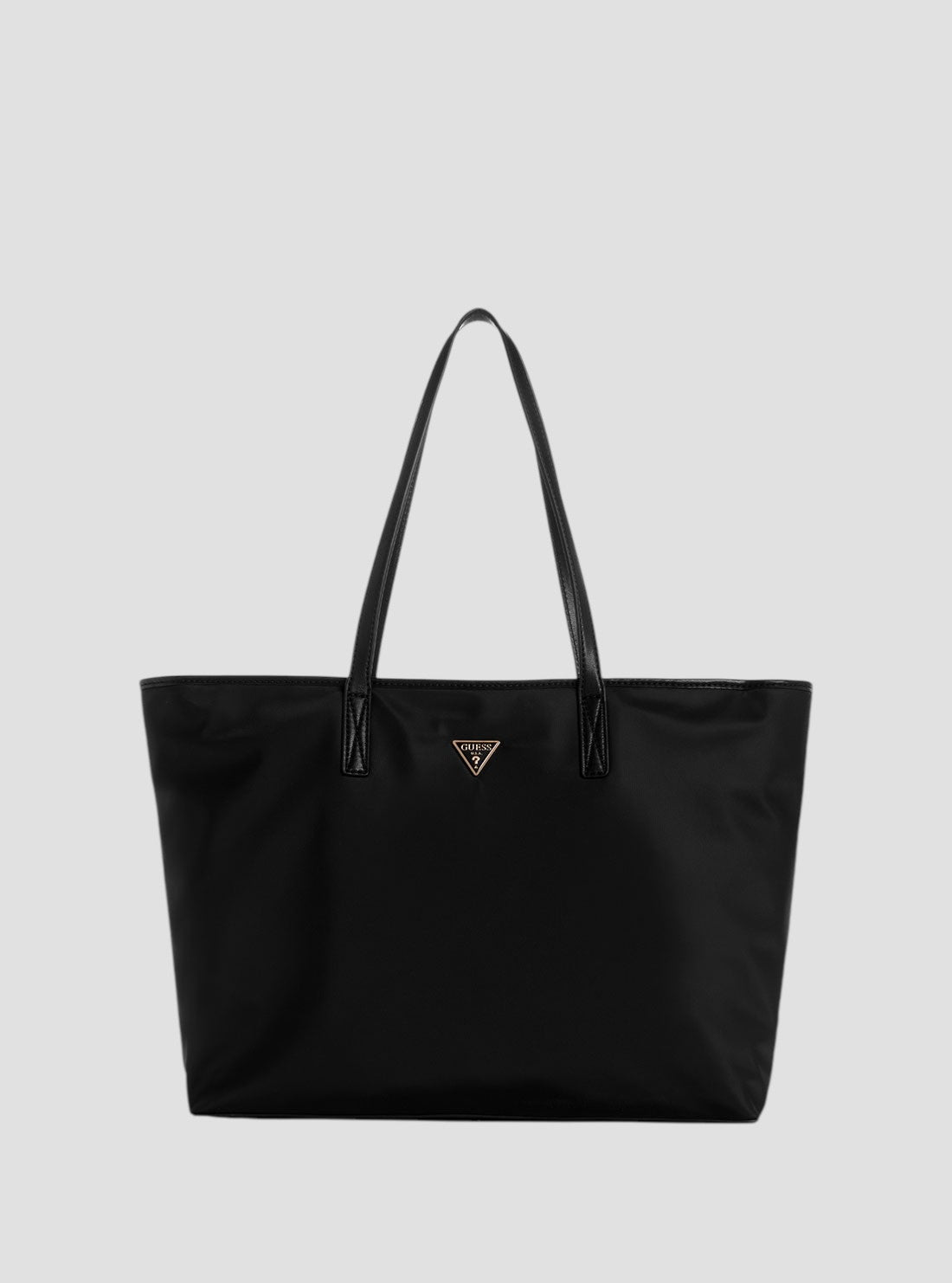 GUESS Womens Black Power Play Nylon Tote Bag YG900637 Front View