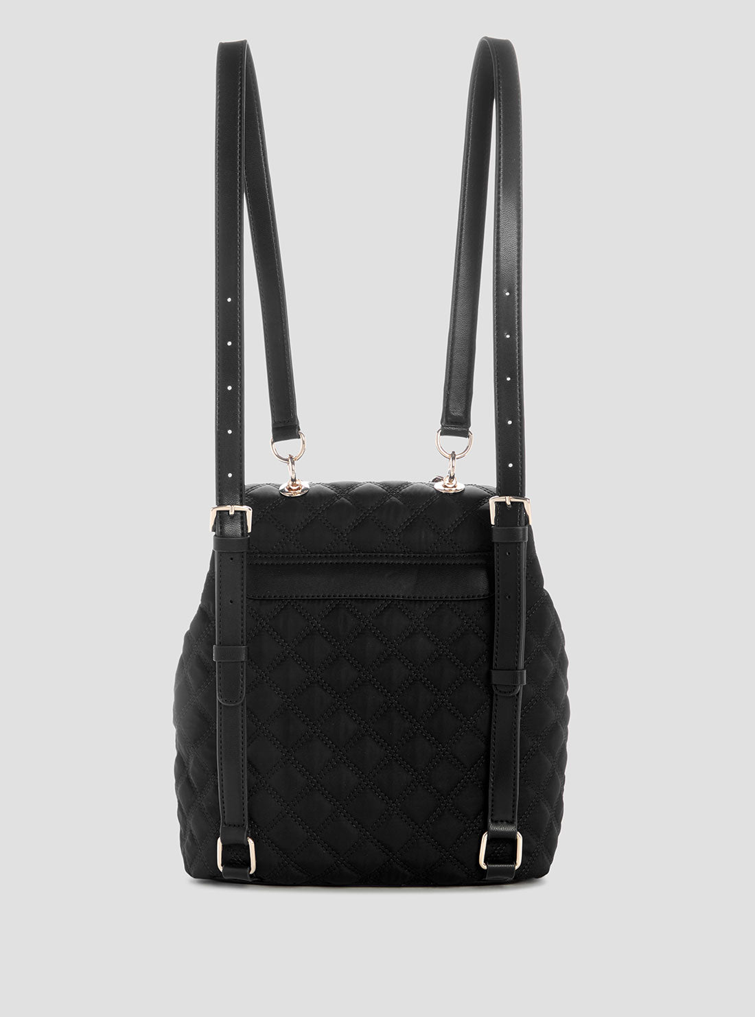 GUESS Womens Black Giully II Flap Backpack YQ967333 Back View