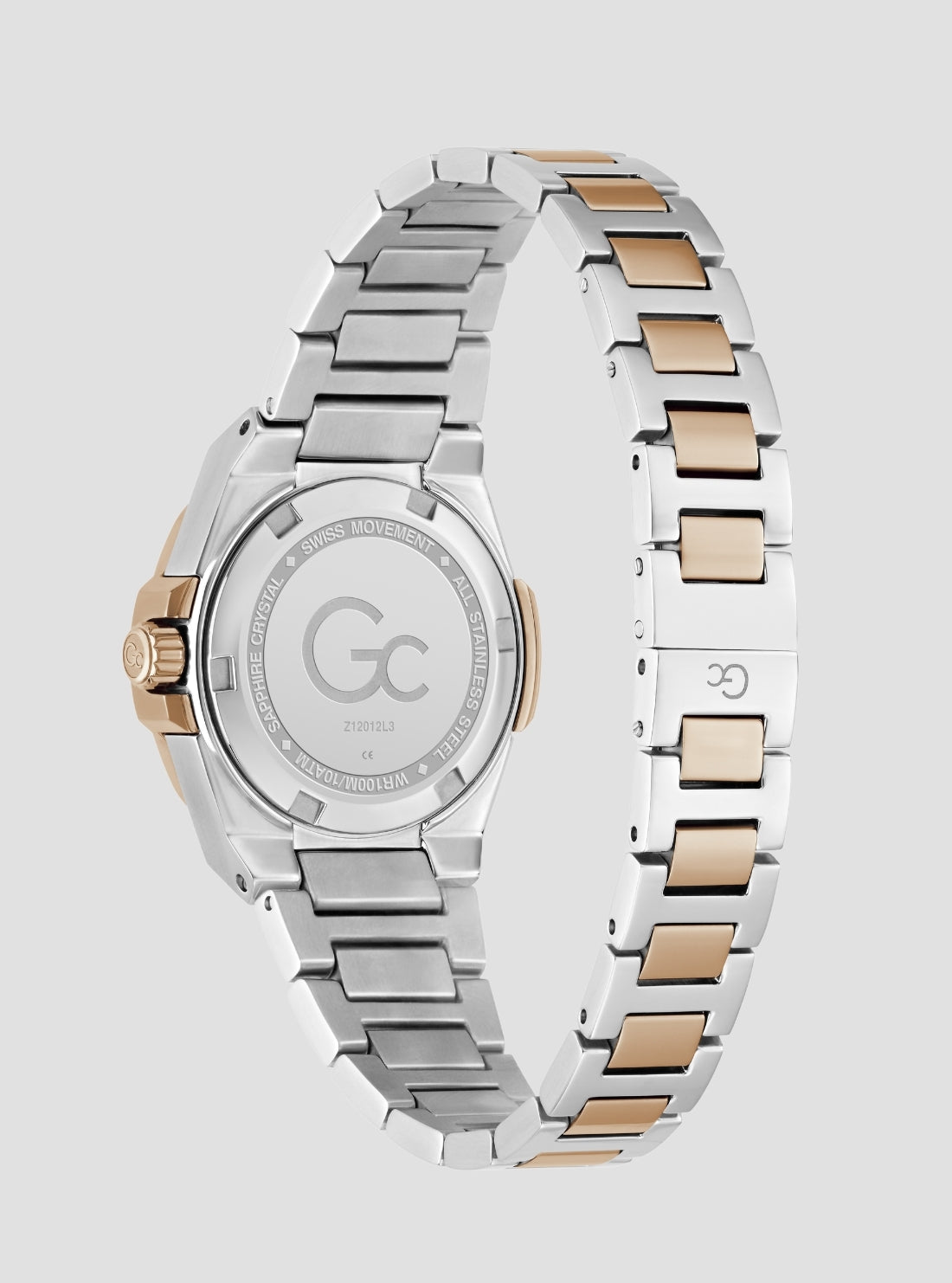 GUESS Accessories Two-Tone GC Sportchic Watch Z12012L3 Back View