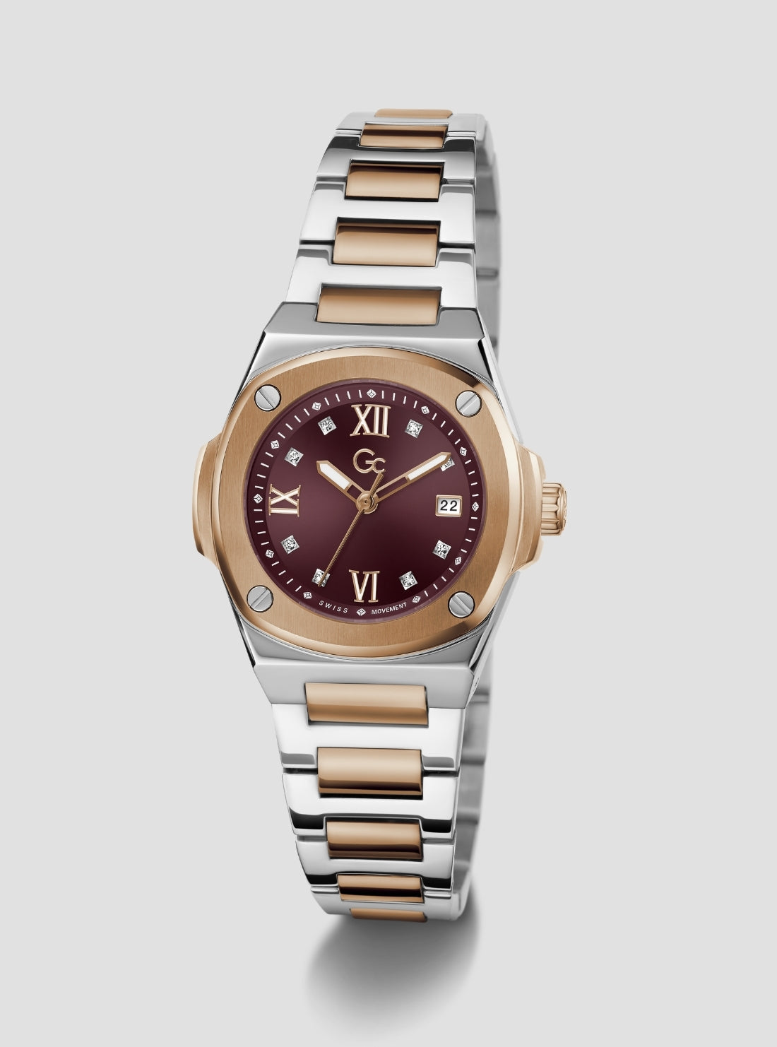 GUESS Accessories Two-Tone GC Sportchic Watch Z12012L3 Side View