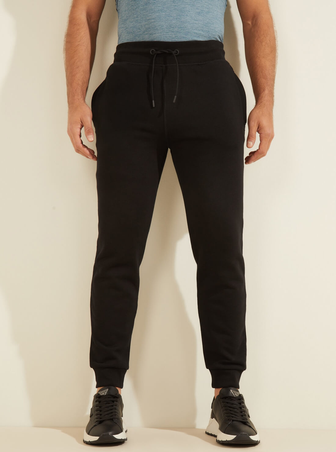 GUESS Black Aldwin Long Pants front view