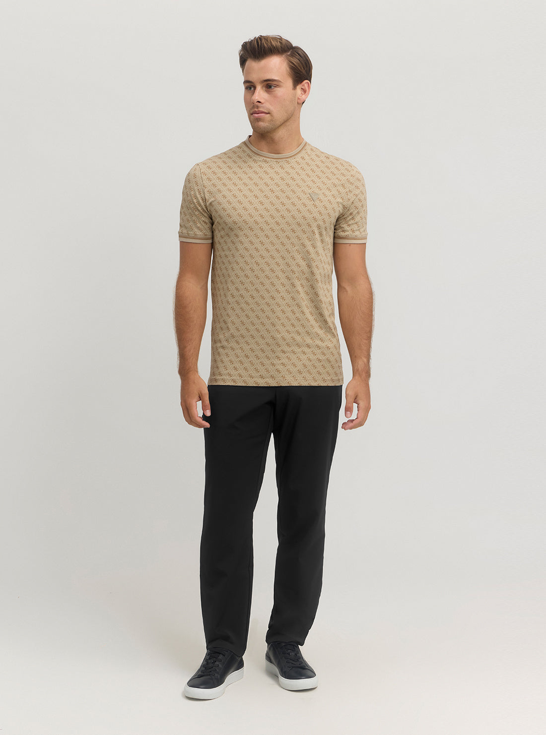 GUESS Mens Eco Beige Marshall Active T-Shirt Z2YI05J1314 Full View