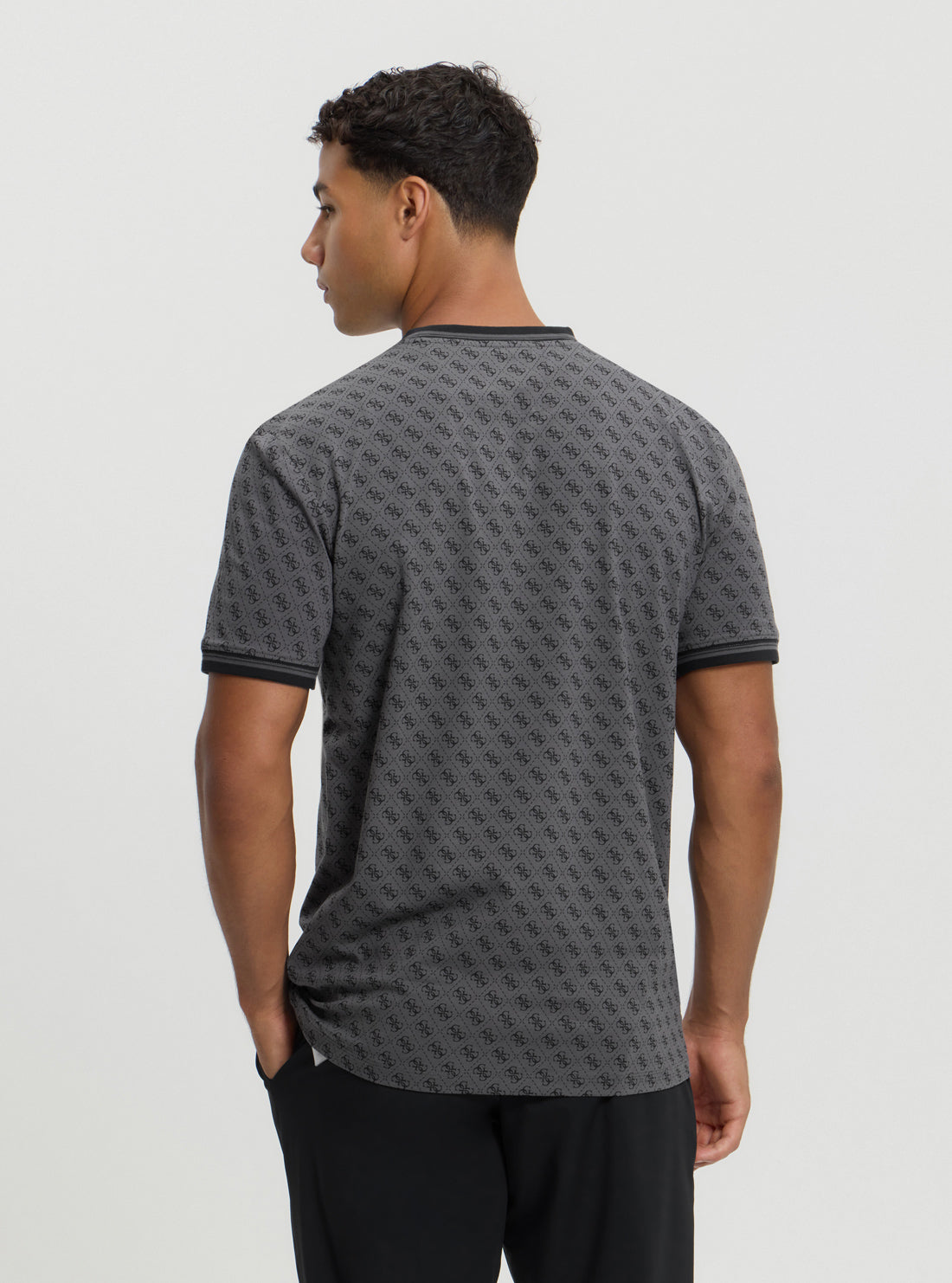 GUESS Mens Eco Black Marshall Active T-Shirt Z2YI05J1314 Back View