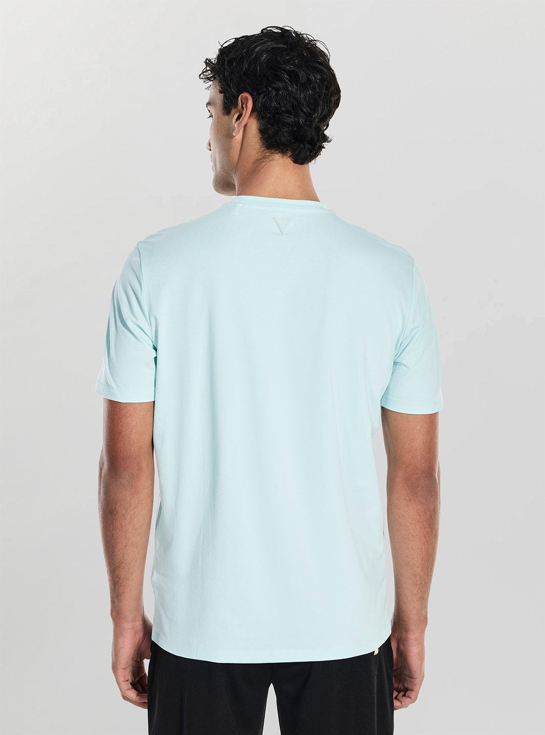 GUESS Mens Dazzle Aqua Alphy T-Shirt Z2YI11J1314 Back View