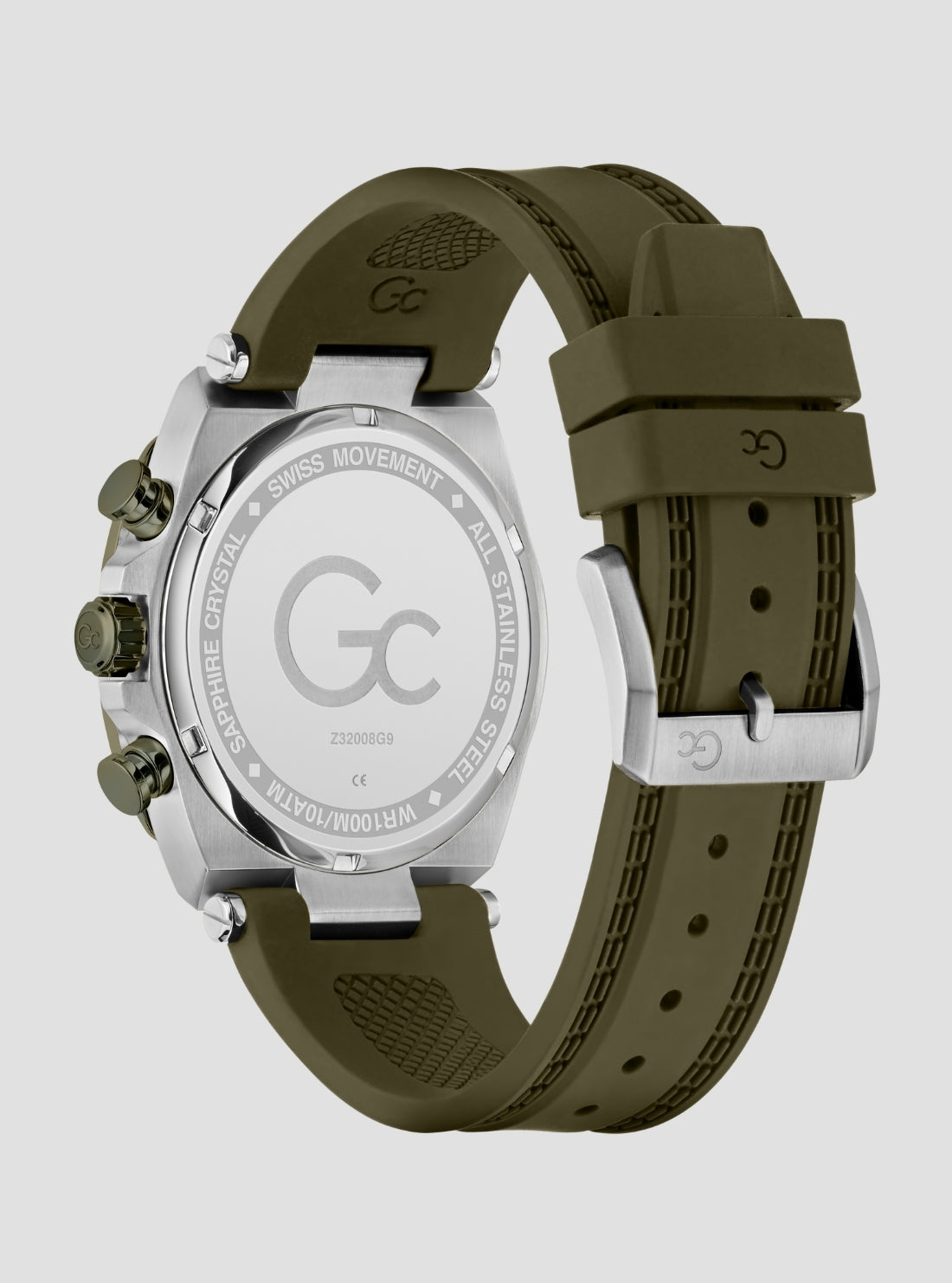 GUESS Accessories Green GC Sportchic Chronograph Watch Z32008G9 Back View