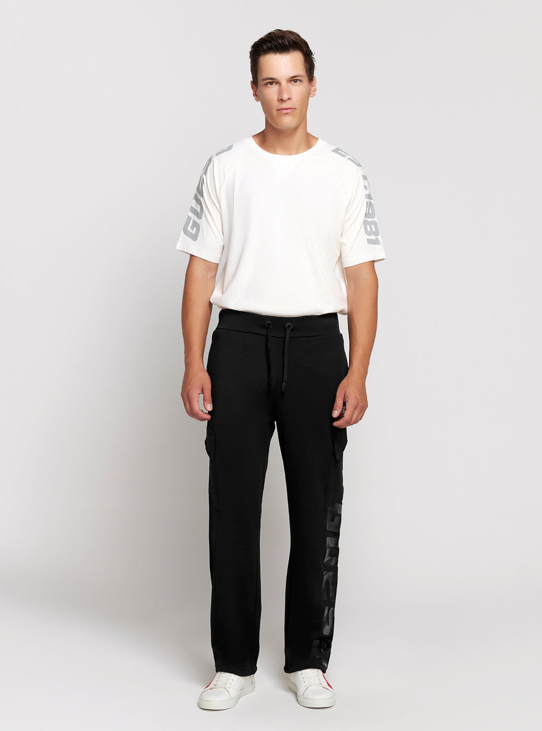 GUESS Black Baloo Slim Pants full view