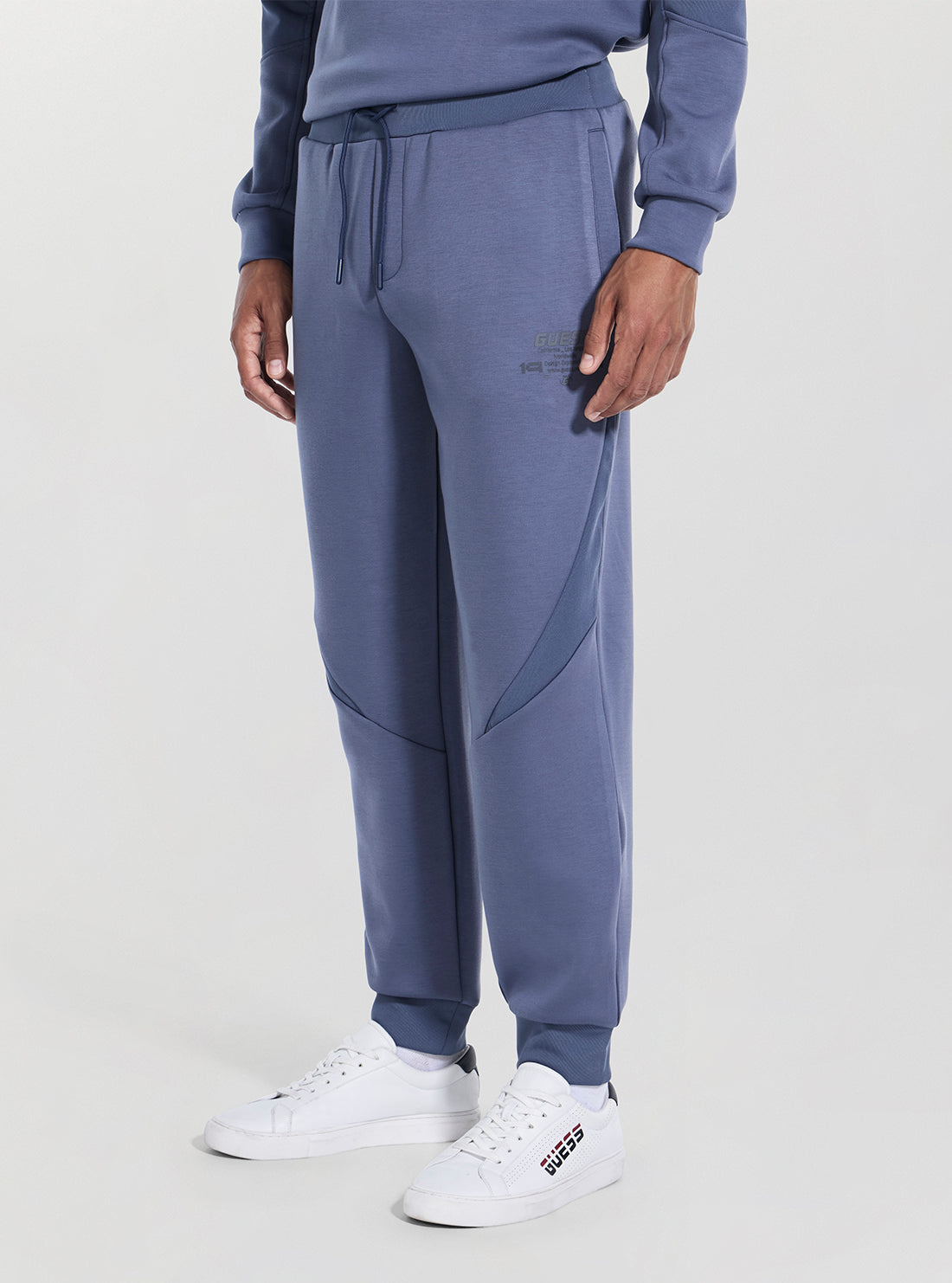 GUESS Mens Blue Ryota Cuffed Active Pants Z5BB00KCNS2 Side View