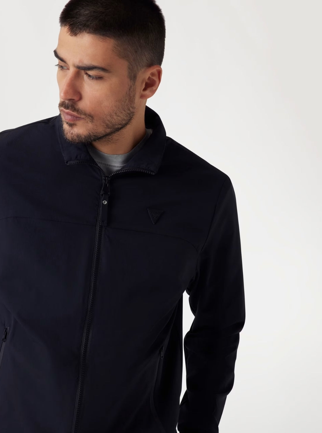 GUESS Mens Black New Amos Jacket Z5YL07WH2H0 Detail View