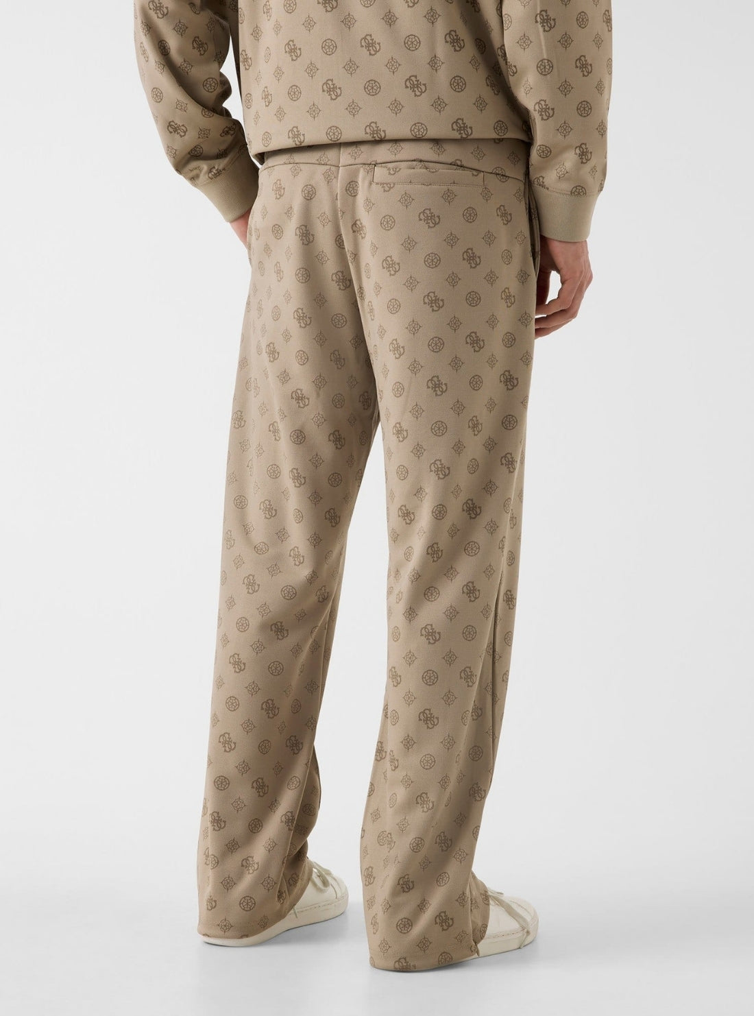 GUESS Mens Impact Grey Logo Ovidio Printed Pants Z6GB03K2850 Back View