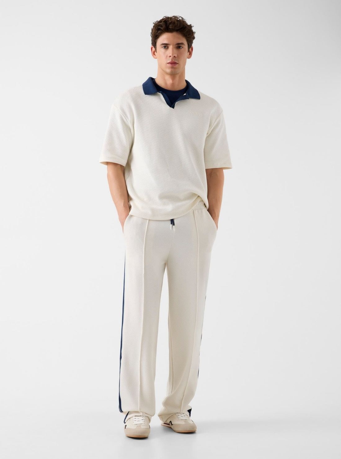GUESS Mens White Spiros Straight Leg Pants Z6GB14K3211 Full View