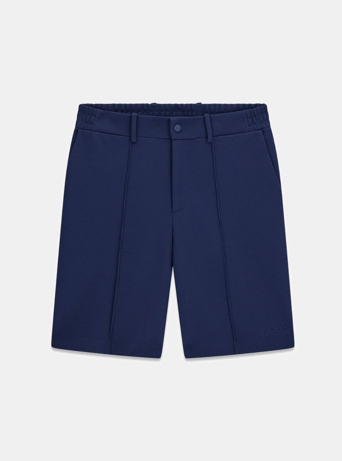 GUESS Mens Silk Blue Spiros Shorts Z6GD11K3210 Flatlay