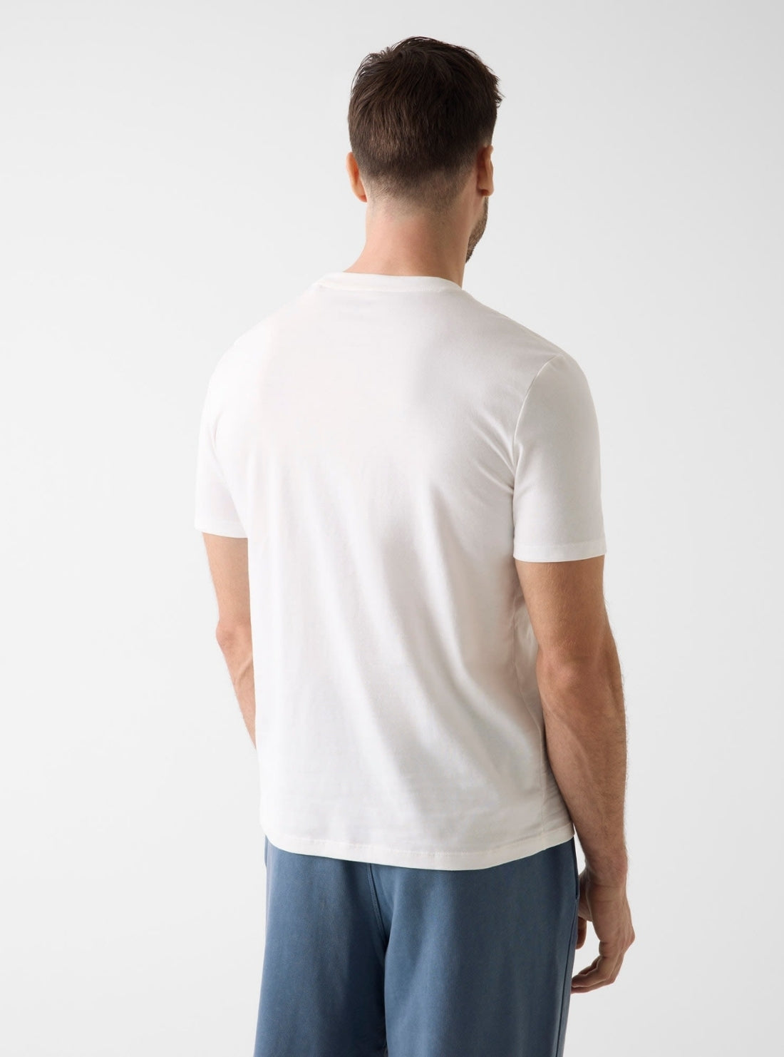 GUESS Mens White Ambrogio Active T-Shirt Z6GI06K2847 Back View