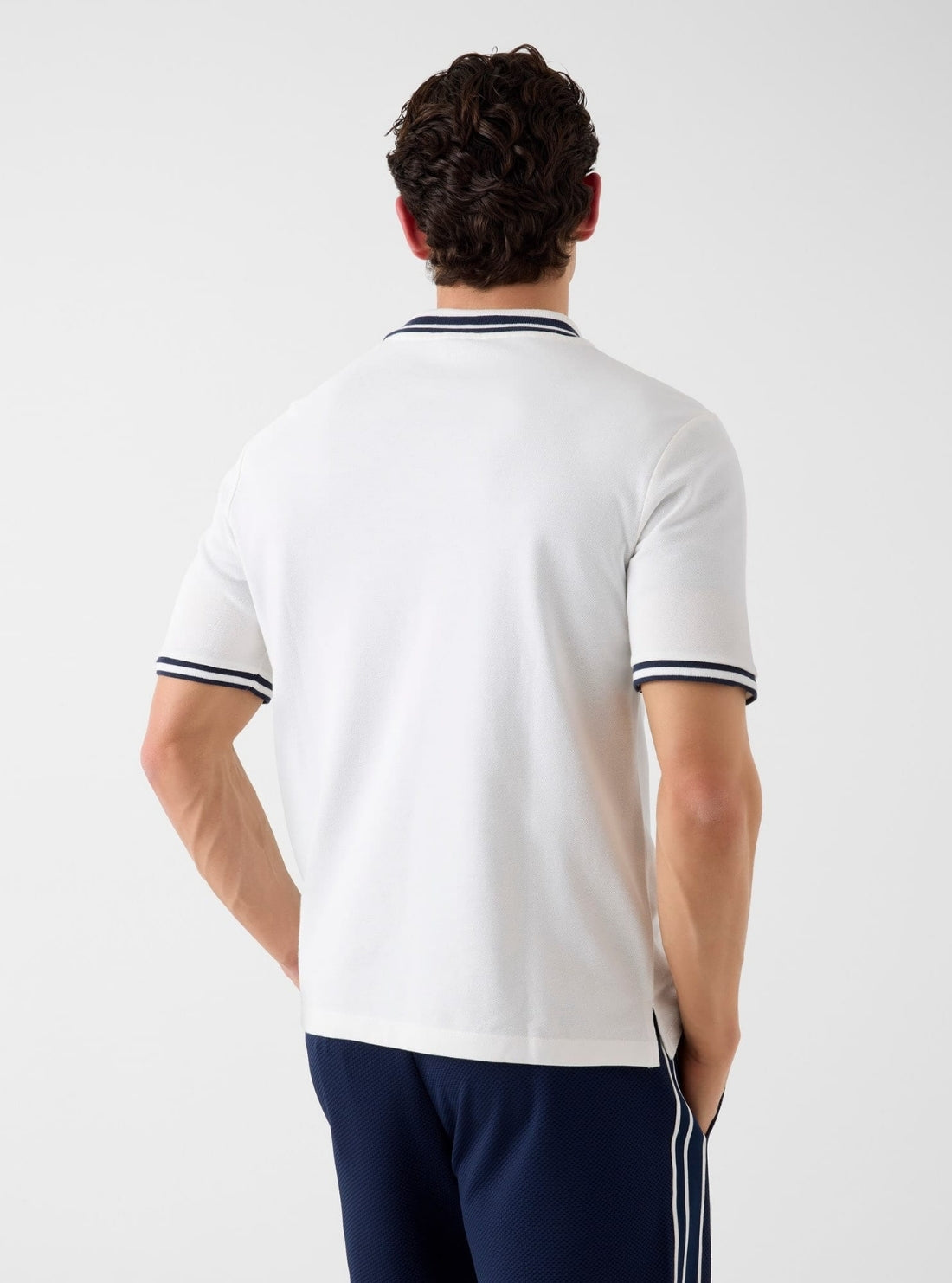 GUESS Mens White Spiros Polo Active Shirt Z6GP04K3207 Back View
