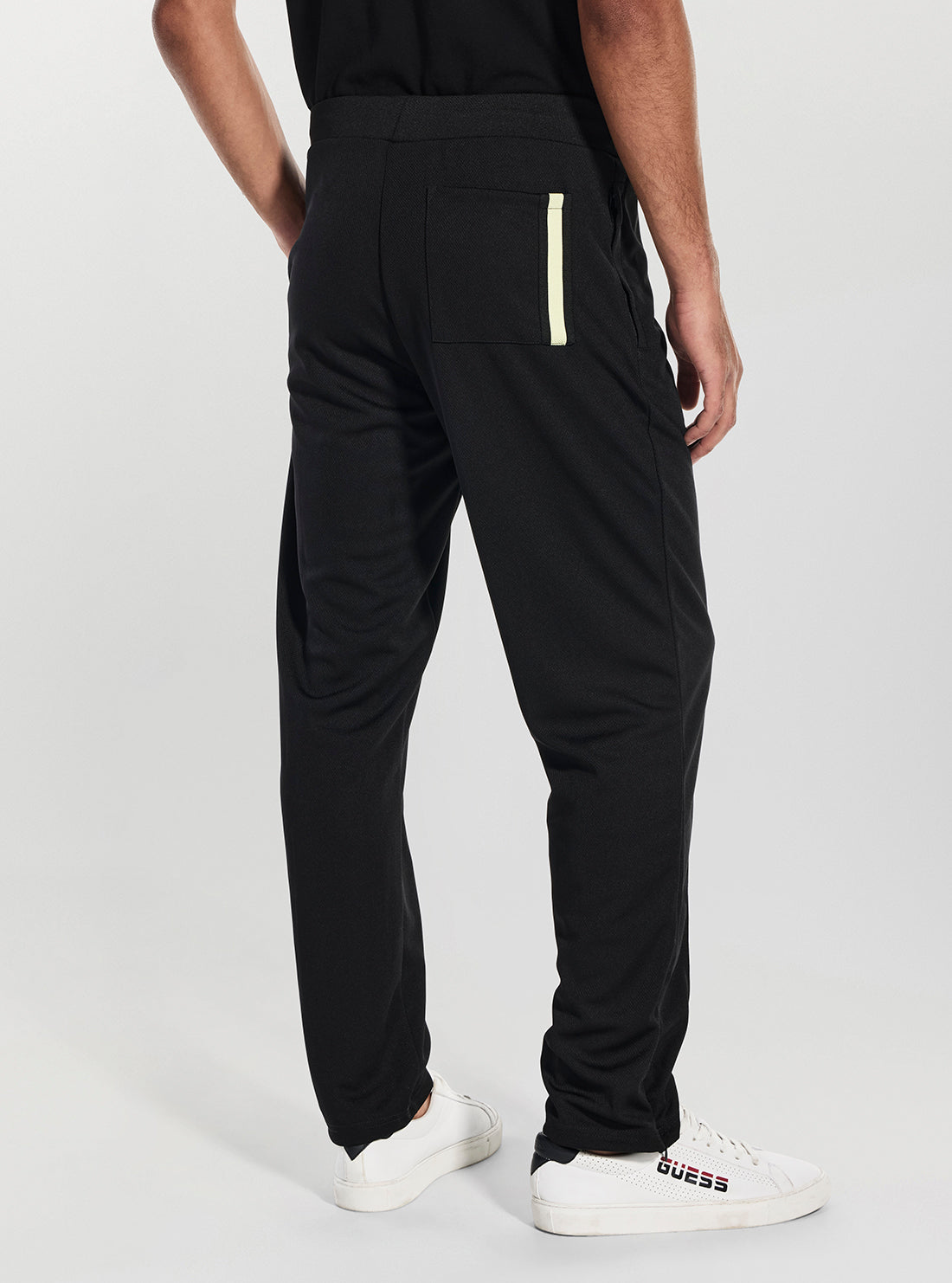GUESS Mens Black Lansa Active Jogger Pants Z6RB04KD482 Back View