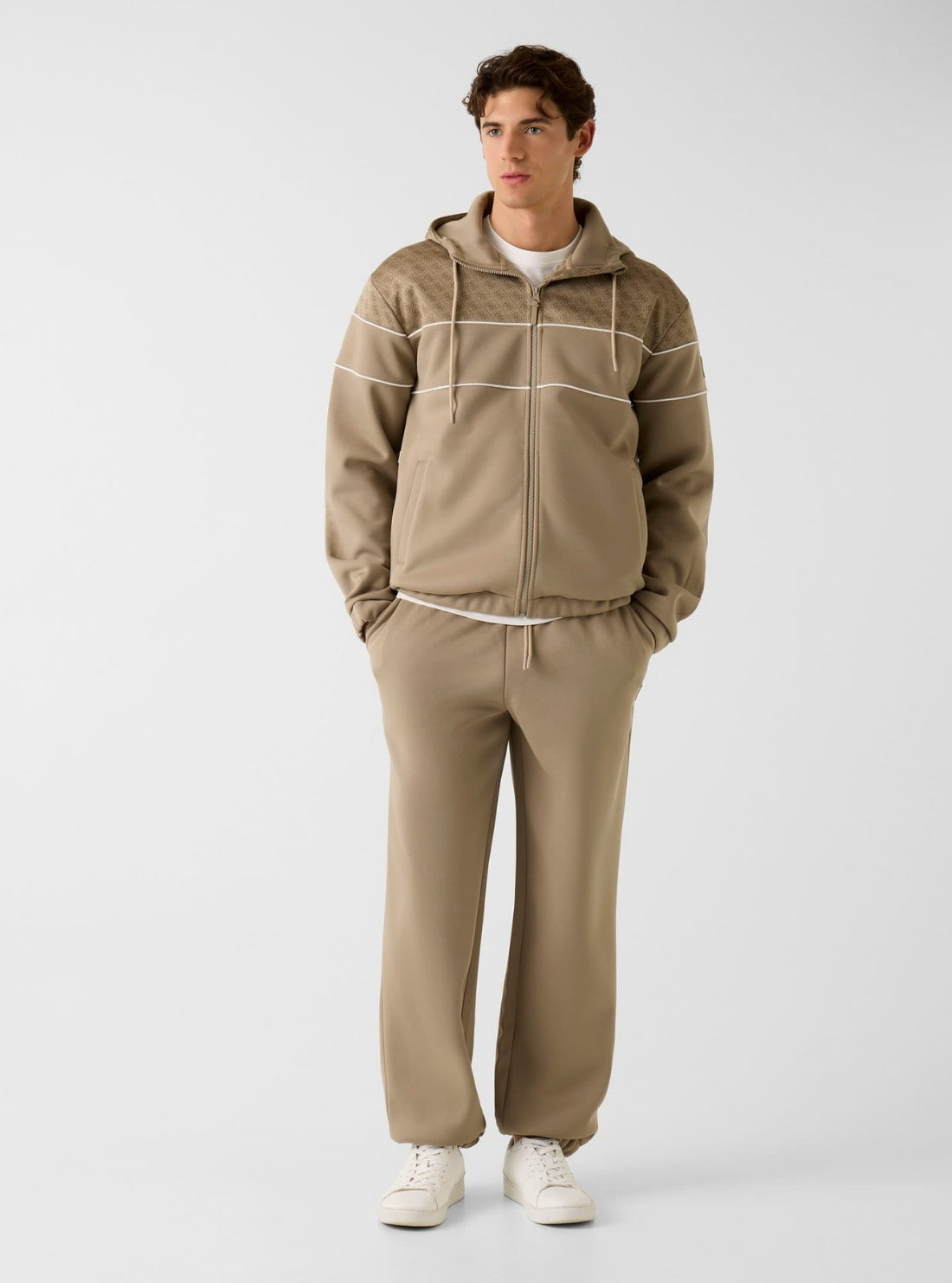 GUESS Womens Beige Anoki Active Cuffed Pants Z6RB09KD472 Full View