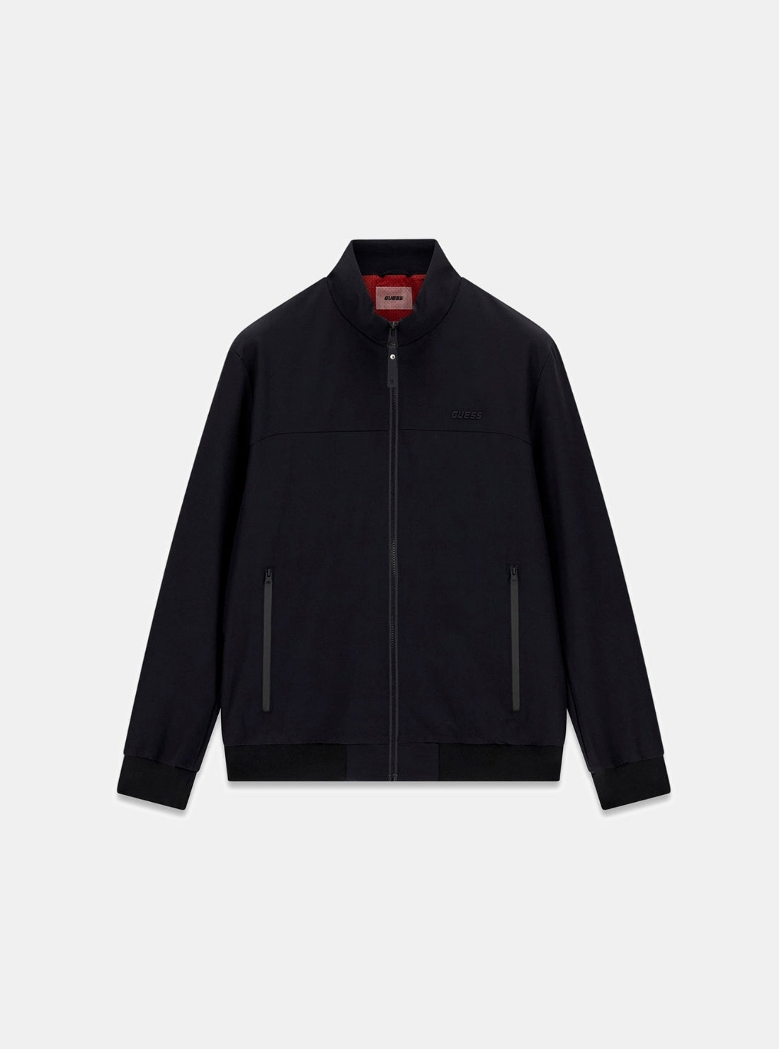 GUESS Mens Black Neka Zipped Active Jacket Z6RL03WK172 Flatlay