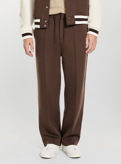 GUESS Mens Brown Herald Straight Leg Active Pants Z6YB17K4995 Front View