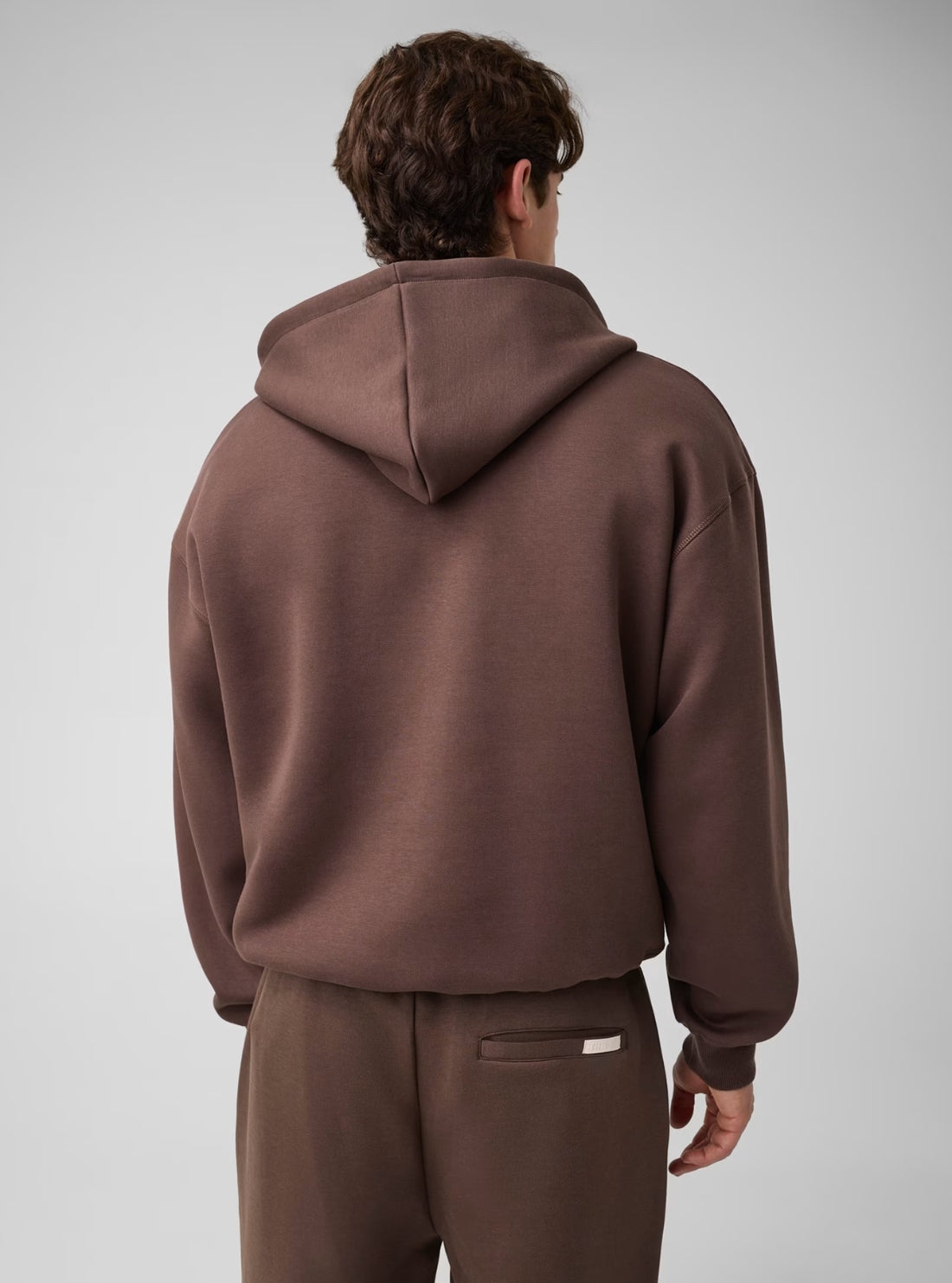 GUESS Mens Brown Herald Hoodie Active Sweatshirt Z6YQ21K4991 Back View