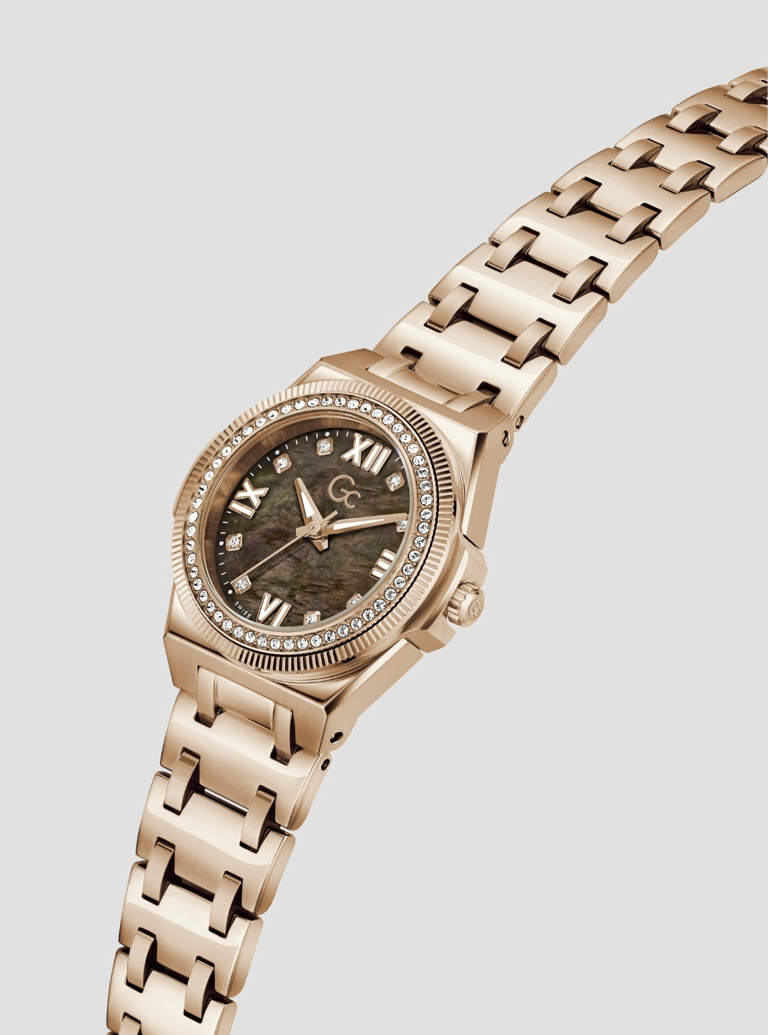 GUESS Accessories Rose Gold GC IdolChic Mini Watch Z92004L1 Side View2
