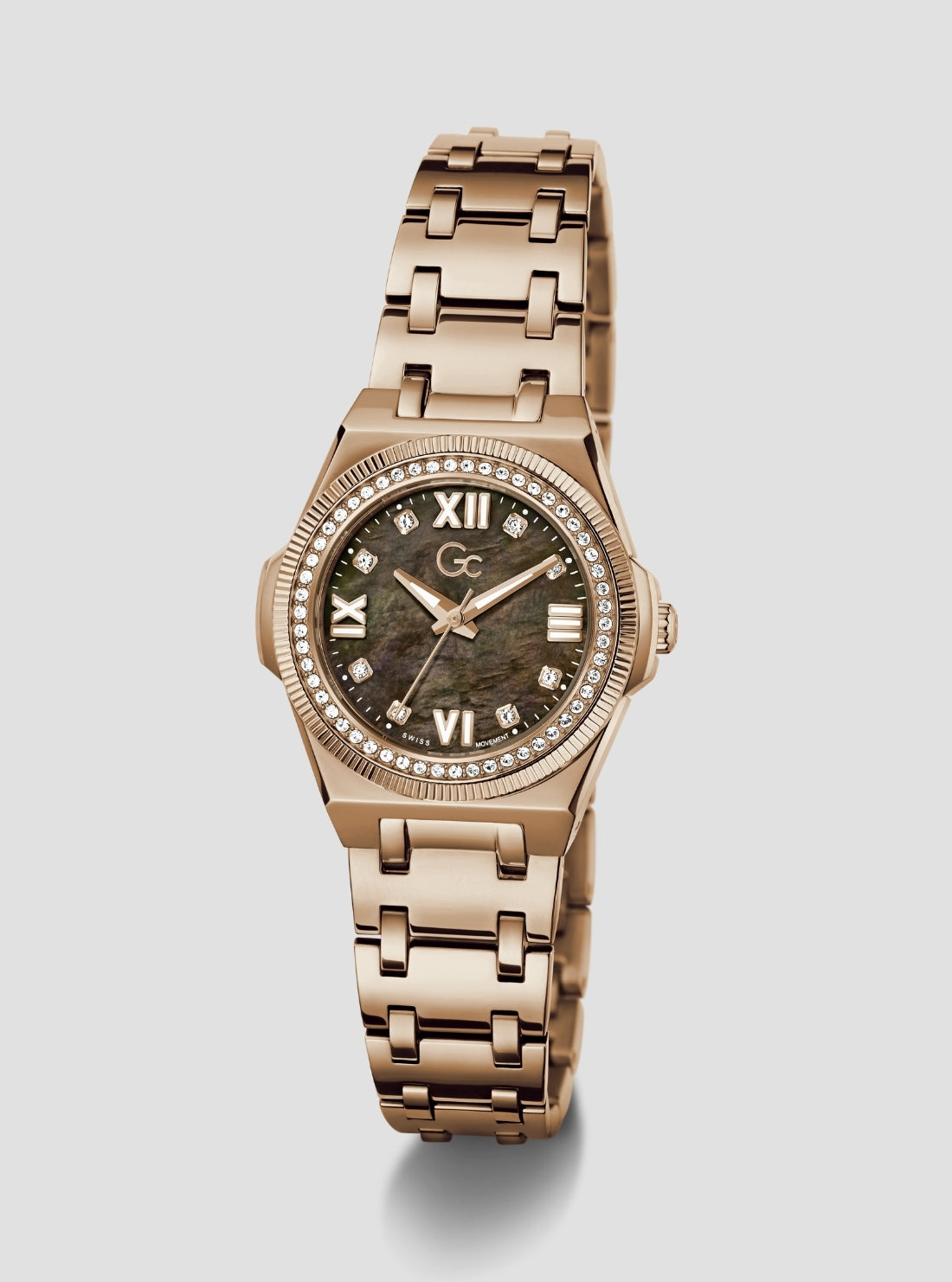 GUESS Accessories Rose Gold GC IdolChic Mini Watch Z92004L1 Front Side View