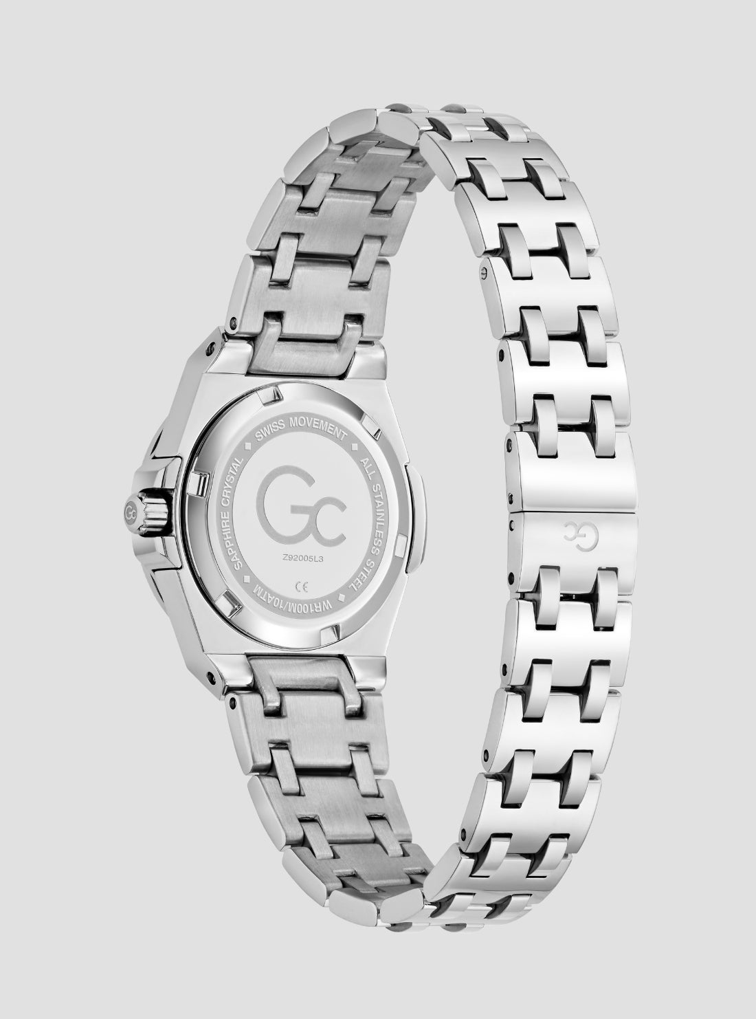 GUESS Accessories Silver Red Dial GC SportChic Watch Z92005L3 Back view2