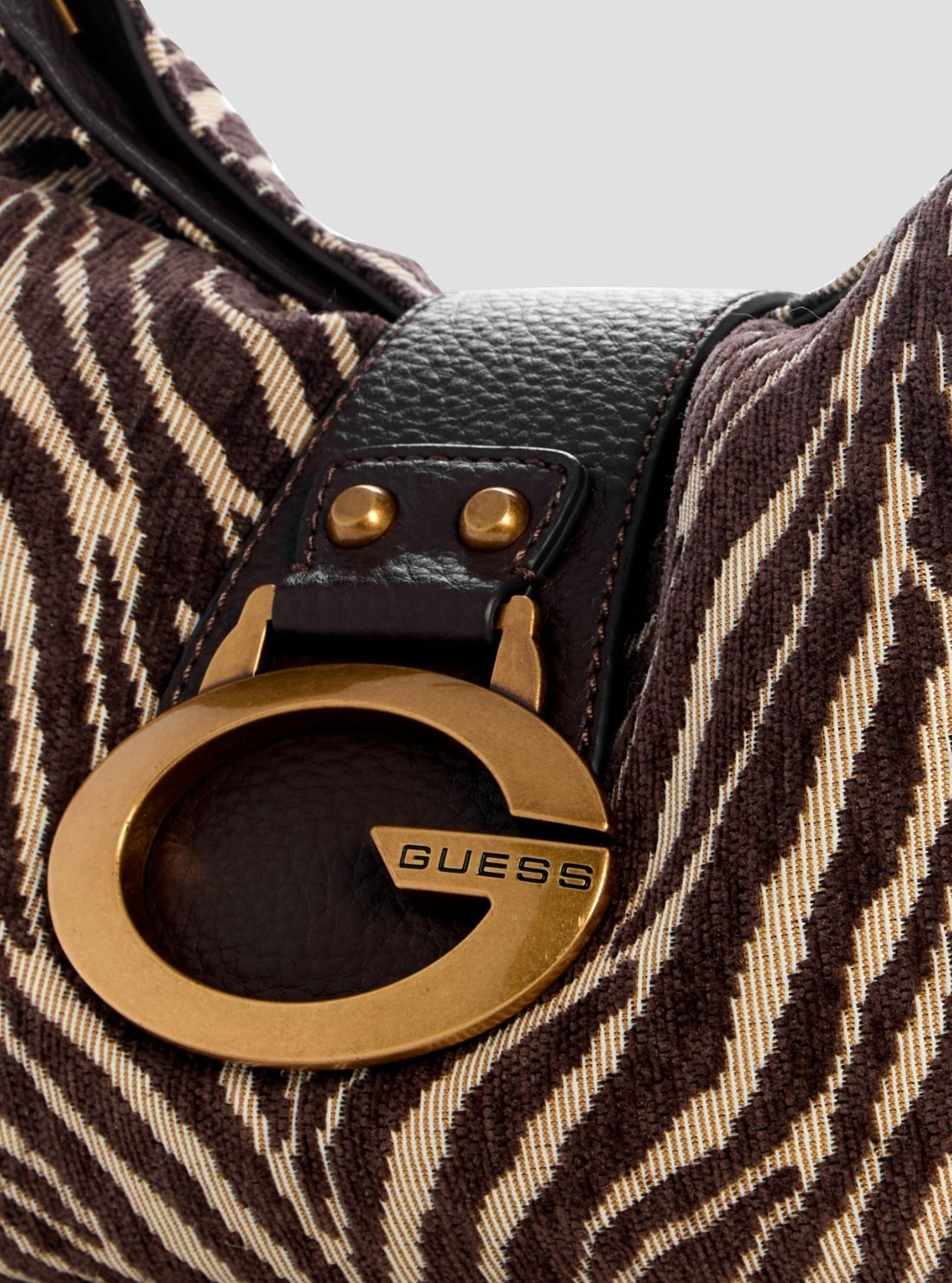 GUESS Womens Zebra Camden Shoulder Bag ZB930818 Detail View