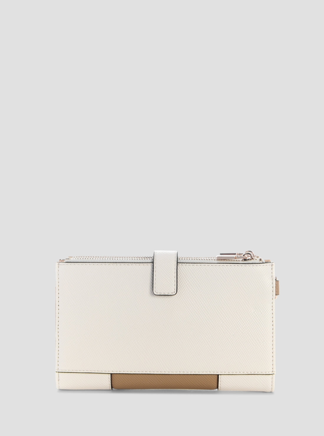 GUESS Womens White Beige Laurel II Double Zip Organiser ZG7459157 Back View