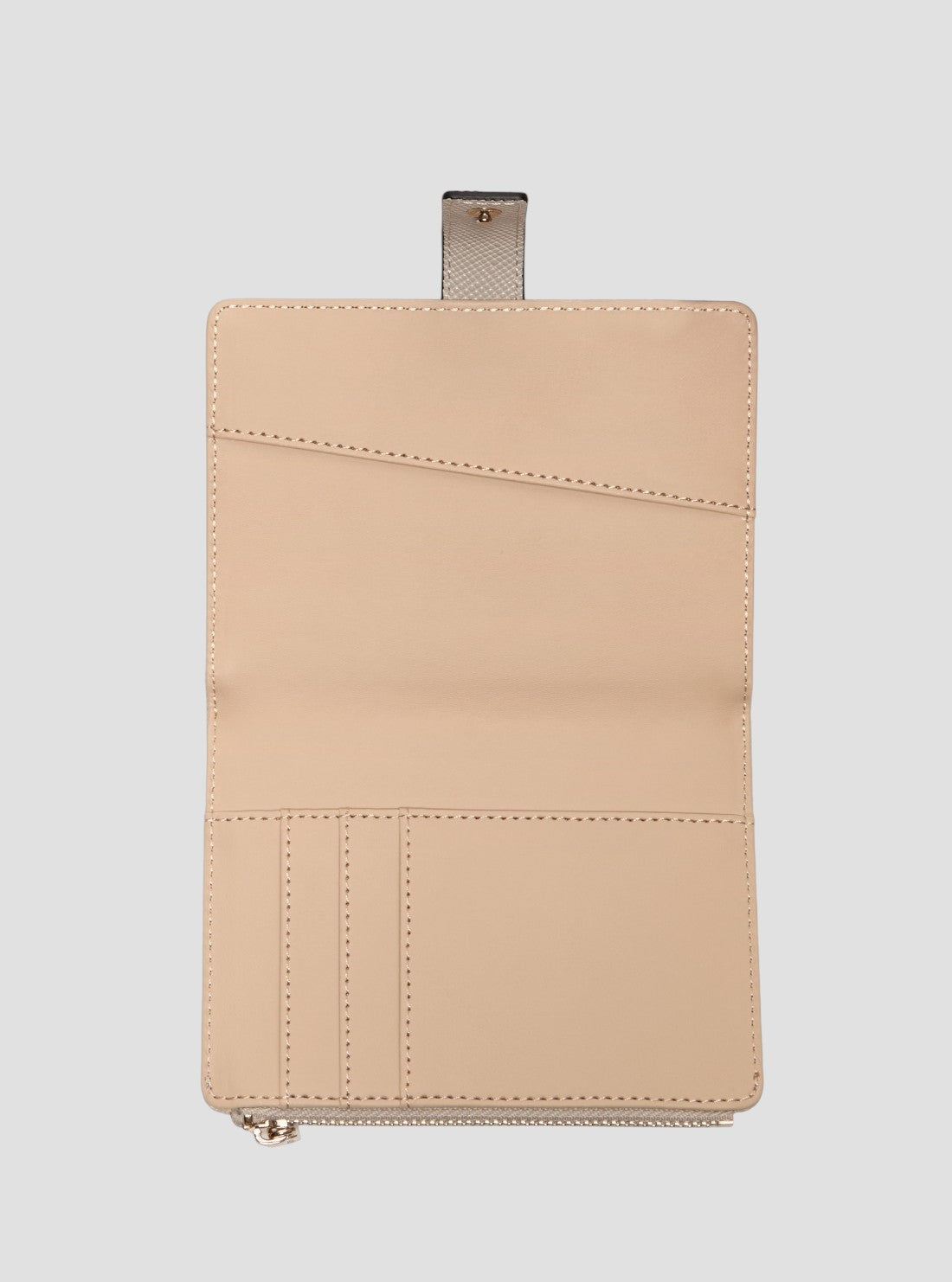 GUESS Womens Beige Laurel Passport Case ZG7459158 Inside View