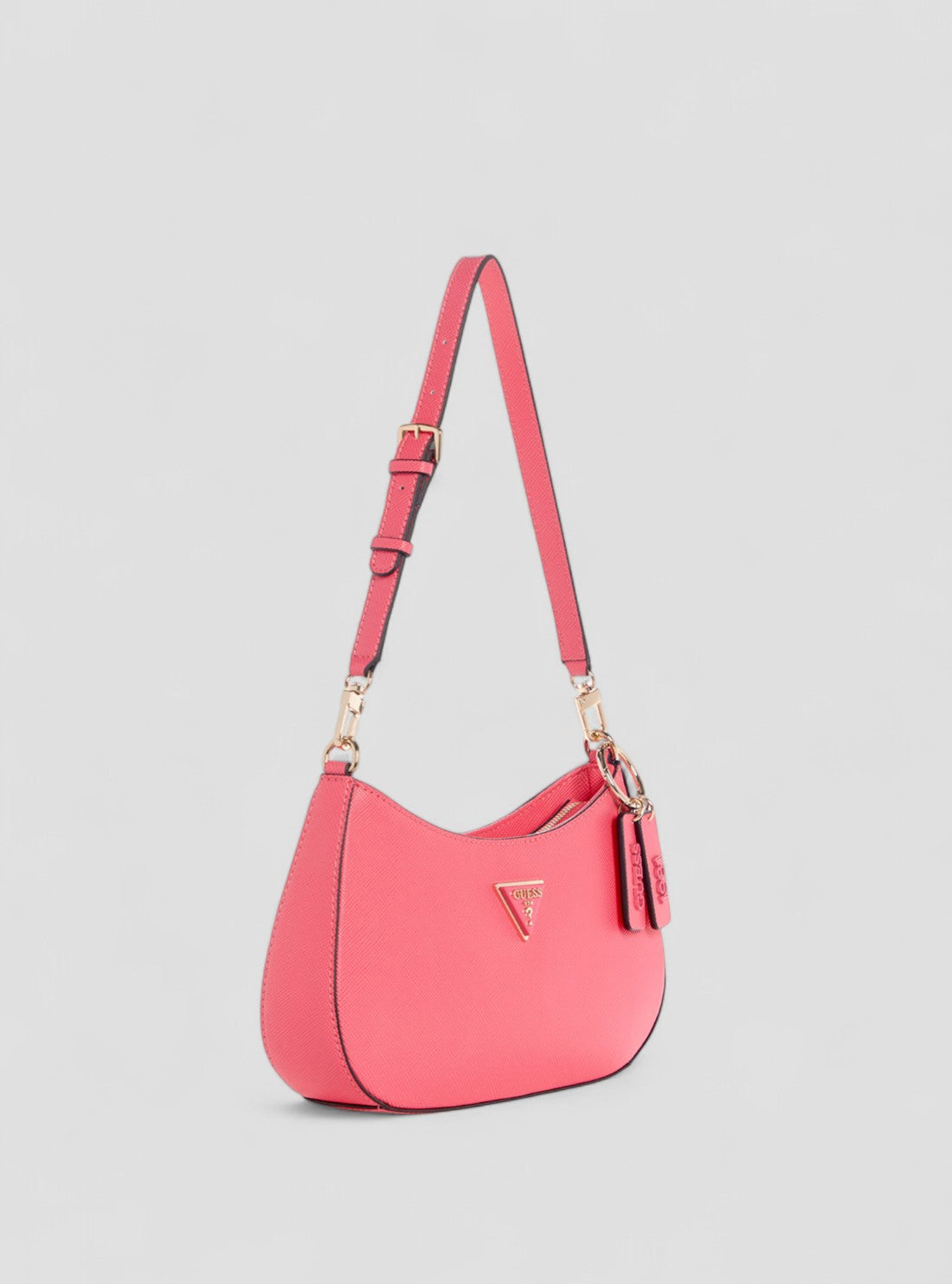 GUESS Womens Magenta Noelle Shoulder Bag ZG787918 Front Side View