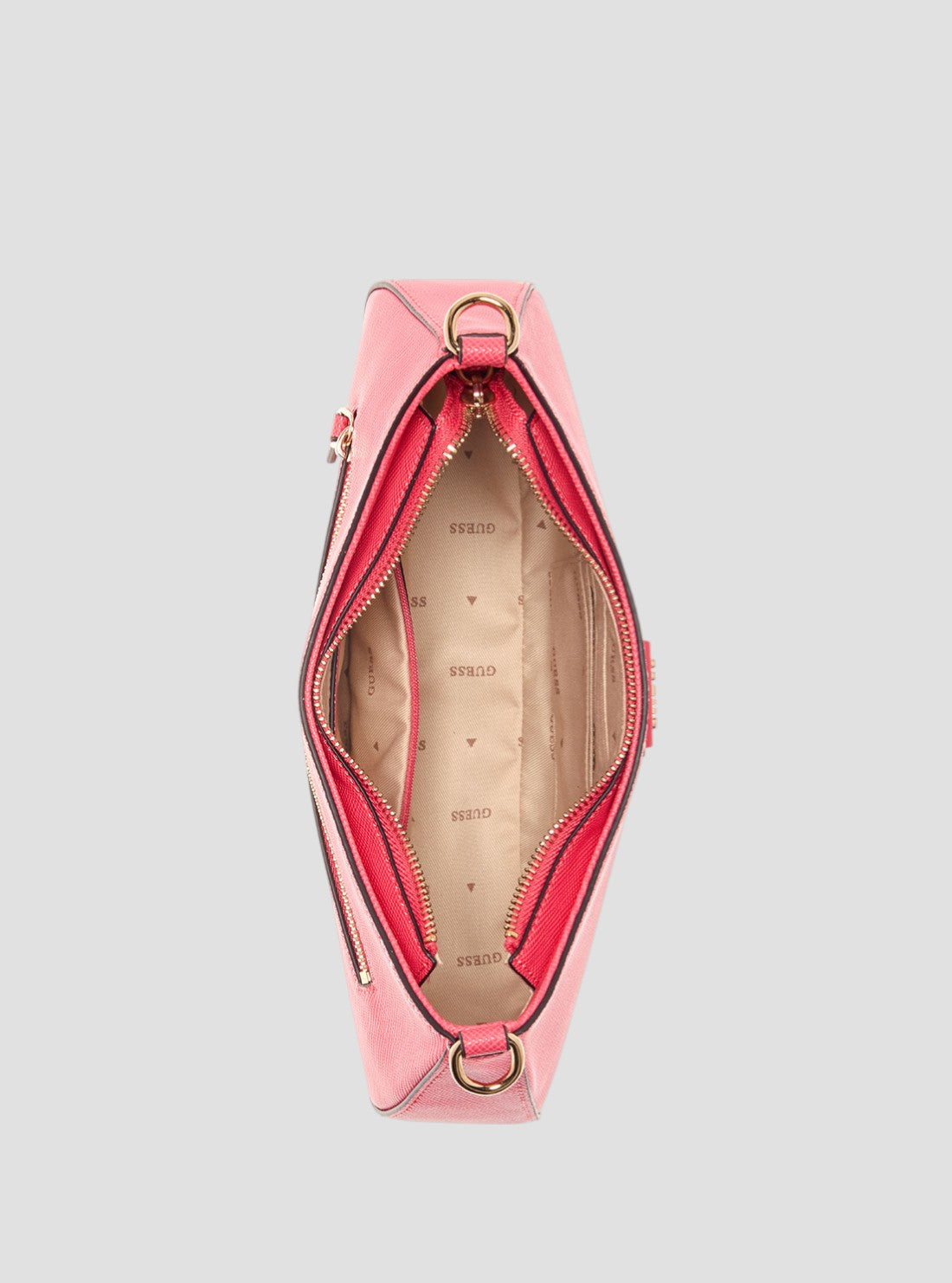 GUESS Womens Magenta Noelle Shoulder Bag ZG787918 Inside View