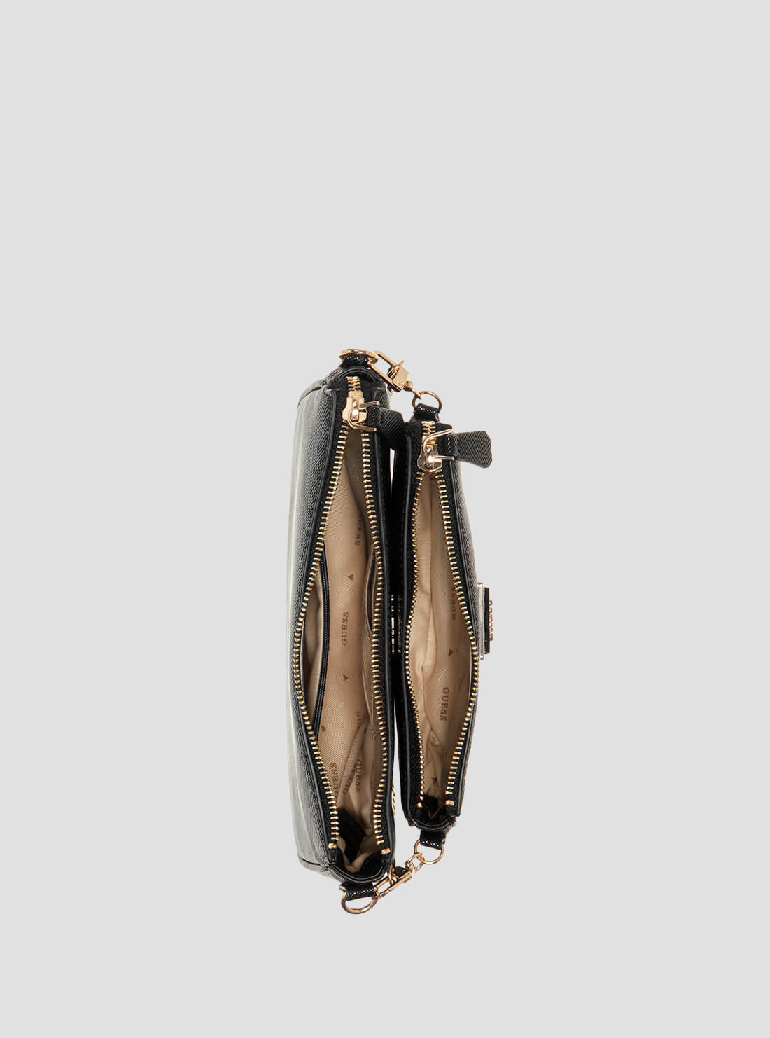 Black Noelle Double Crossbody Pouch Bag
