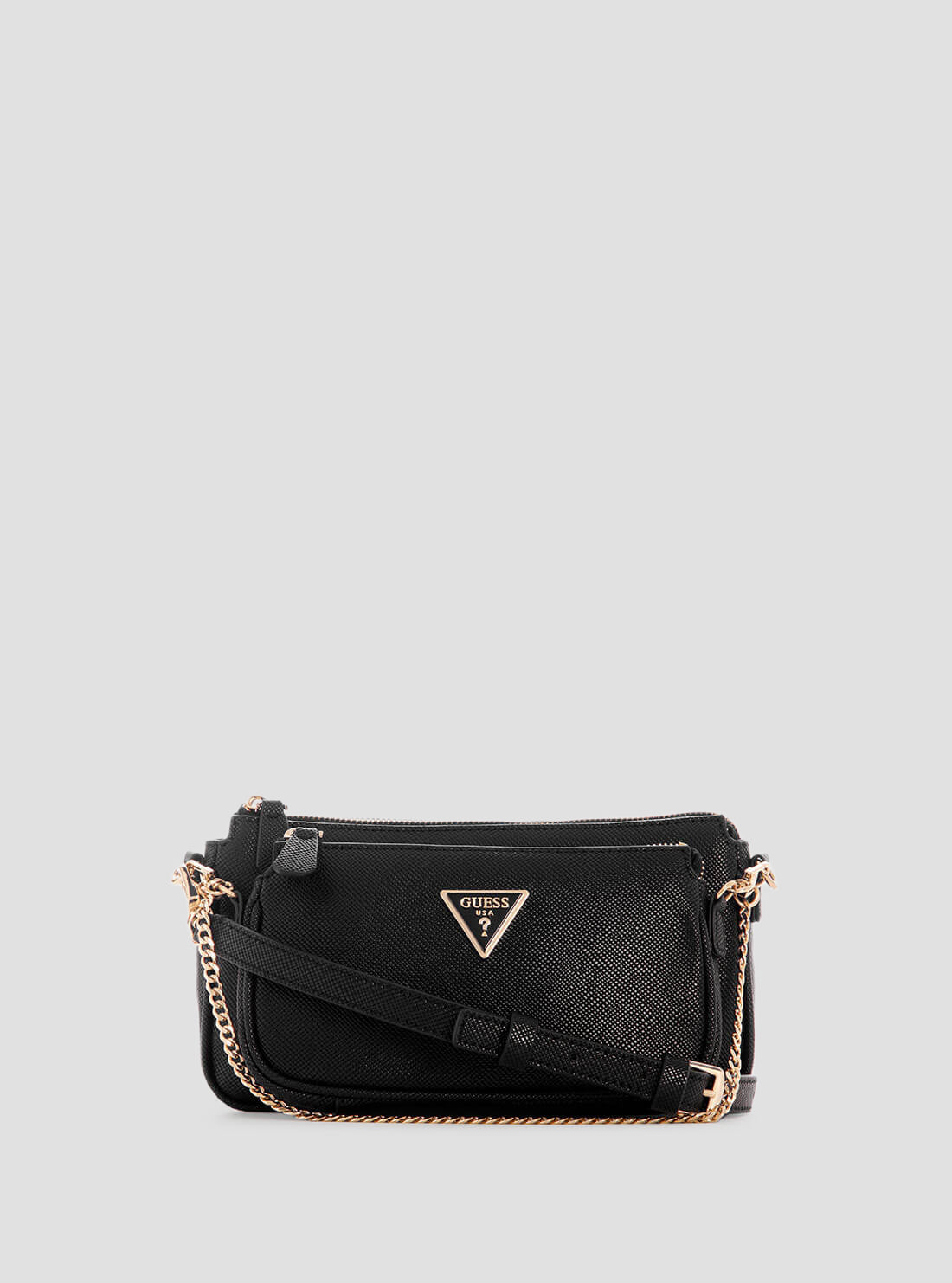 Black Noelle Double Crossbody Pouch Bag