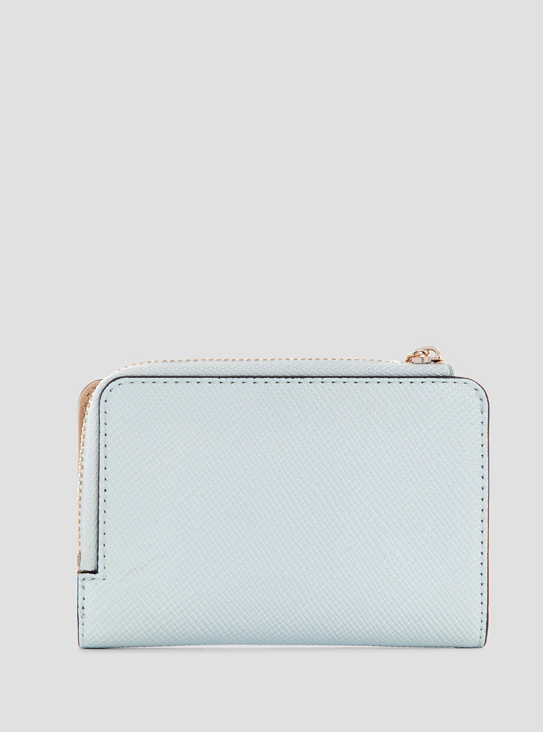 Blue Laurel Zip Card Case Wallet