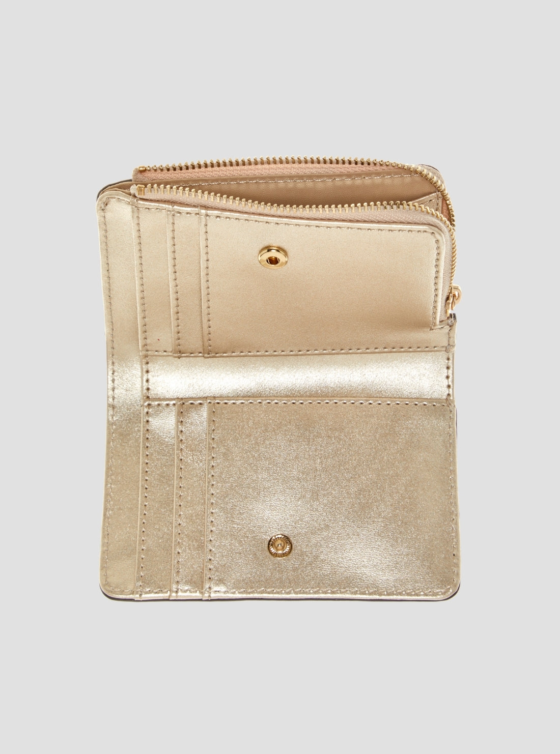 Teal Laurel Zip Around Card Case