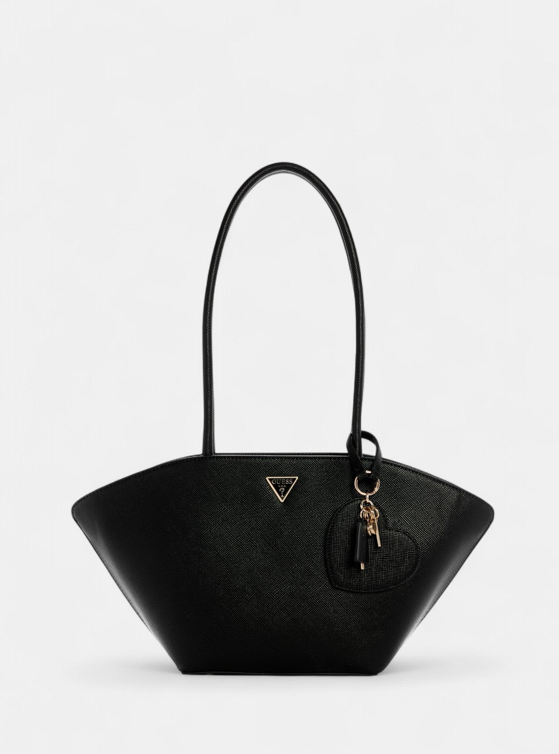 GUESS Womens Black Bolena Shoulder Satchel Bag ZG920709 Front View