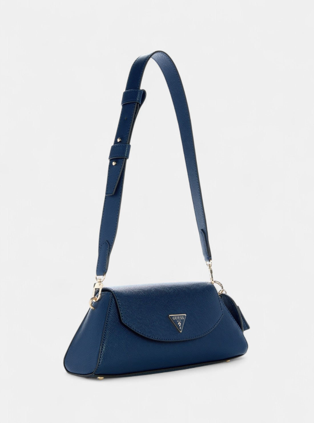 GUESS Womens Blue Bolena Flap Shoulder Bag ZG920719 Front Side View