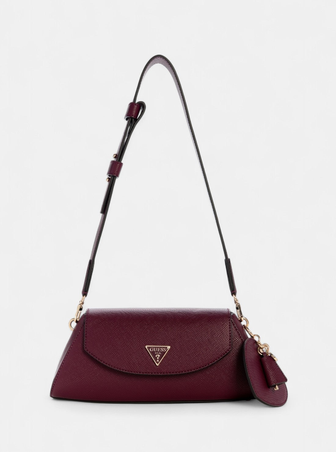 GUESS Womens Red Bolena Flap Shoulder Bag ZG920719 Front View