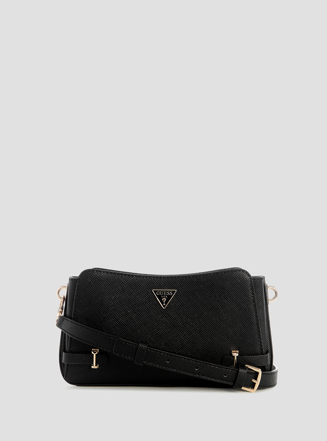 GUESS Womens Black Rosalba Crossbody Bag ZG965712 Front View