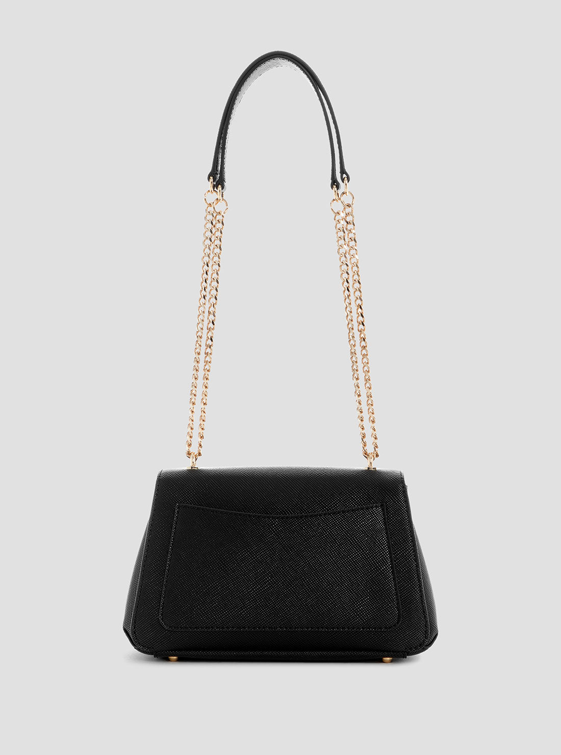 GUESS Womens Black Rosalba Convertible Crossbody Flap ZG965721 Back View