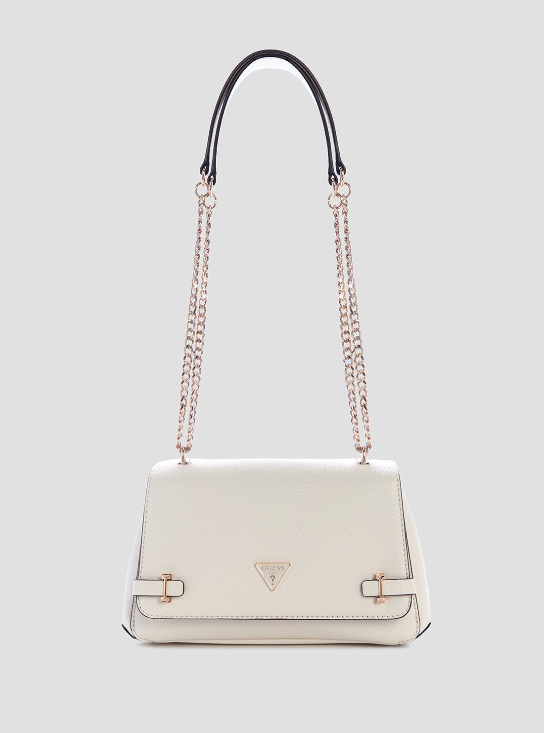 GUESS Womens White Rosalba Convertible Crossbody Flap ZG965721 Front View