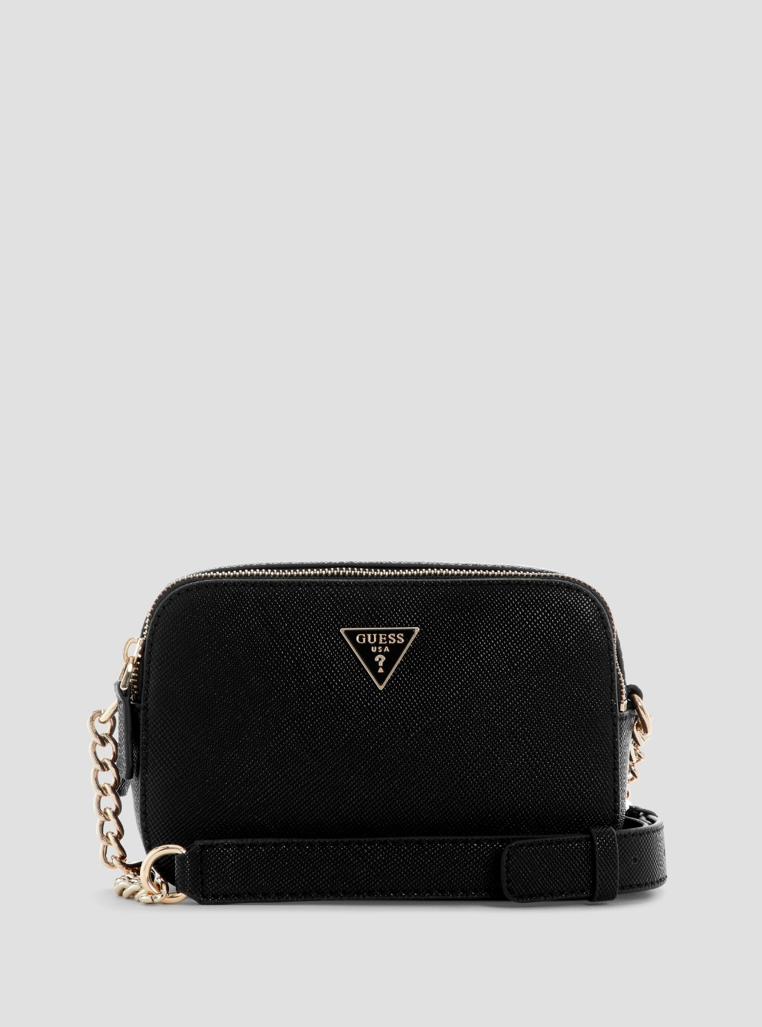 GUESS Womens Black Noelle Double Camera Crossbody Bag ZG967213 Front View